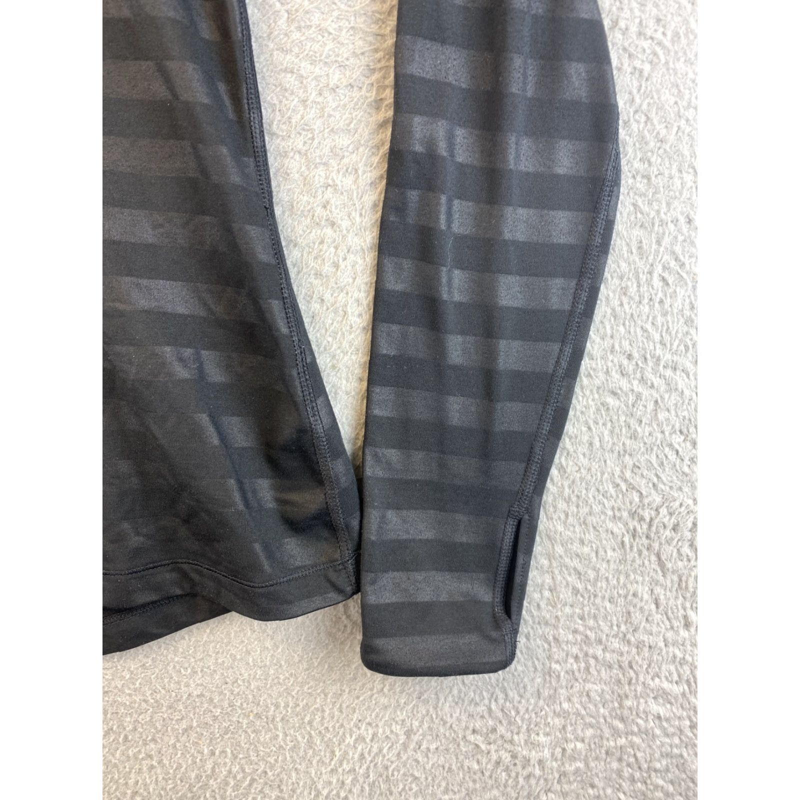 Nike VINTAGE? (No) Nike Dri-Fit Shirt Women M Athletic Full Zip Black Striped Long Sleeve /91-62 Size M / US 6-8 / IT 42-44 - 3 Thumbnail