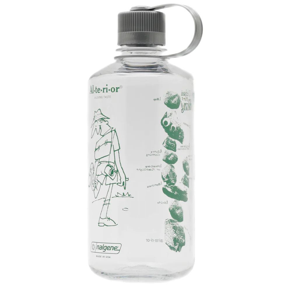 image of Jam 32Oz Nalgene Hiking Essentials Bottle Grey / Gorpcore in Clear, Men's