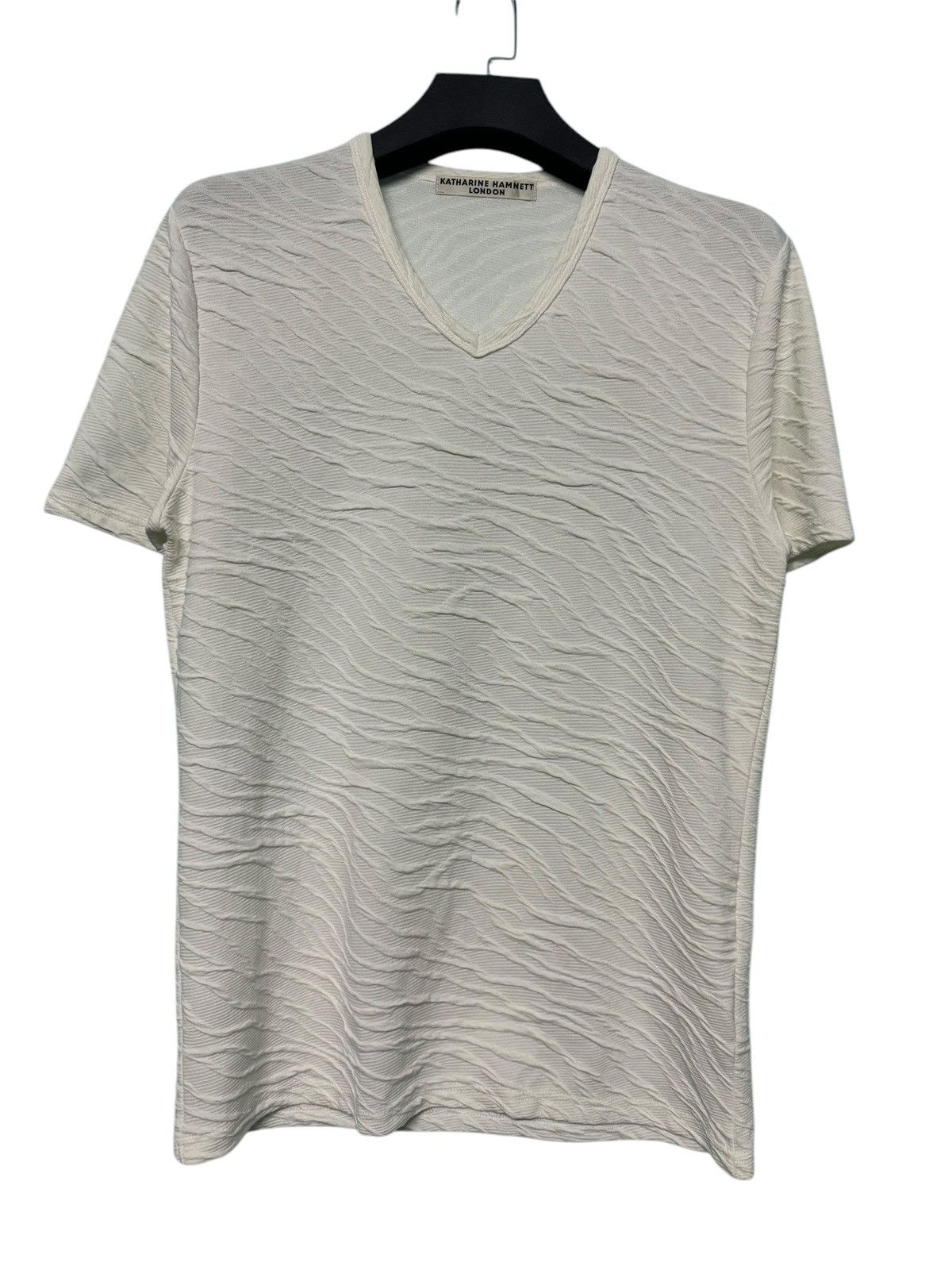 Katharine Hamnett London 💥 KATHERINE HAMNETT LONDON V-NECK TEE Size US XL / EU 56 / 4 - 1 Thumbnail