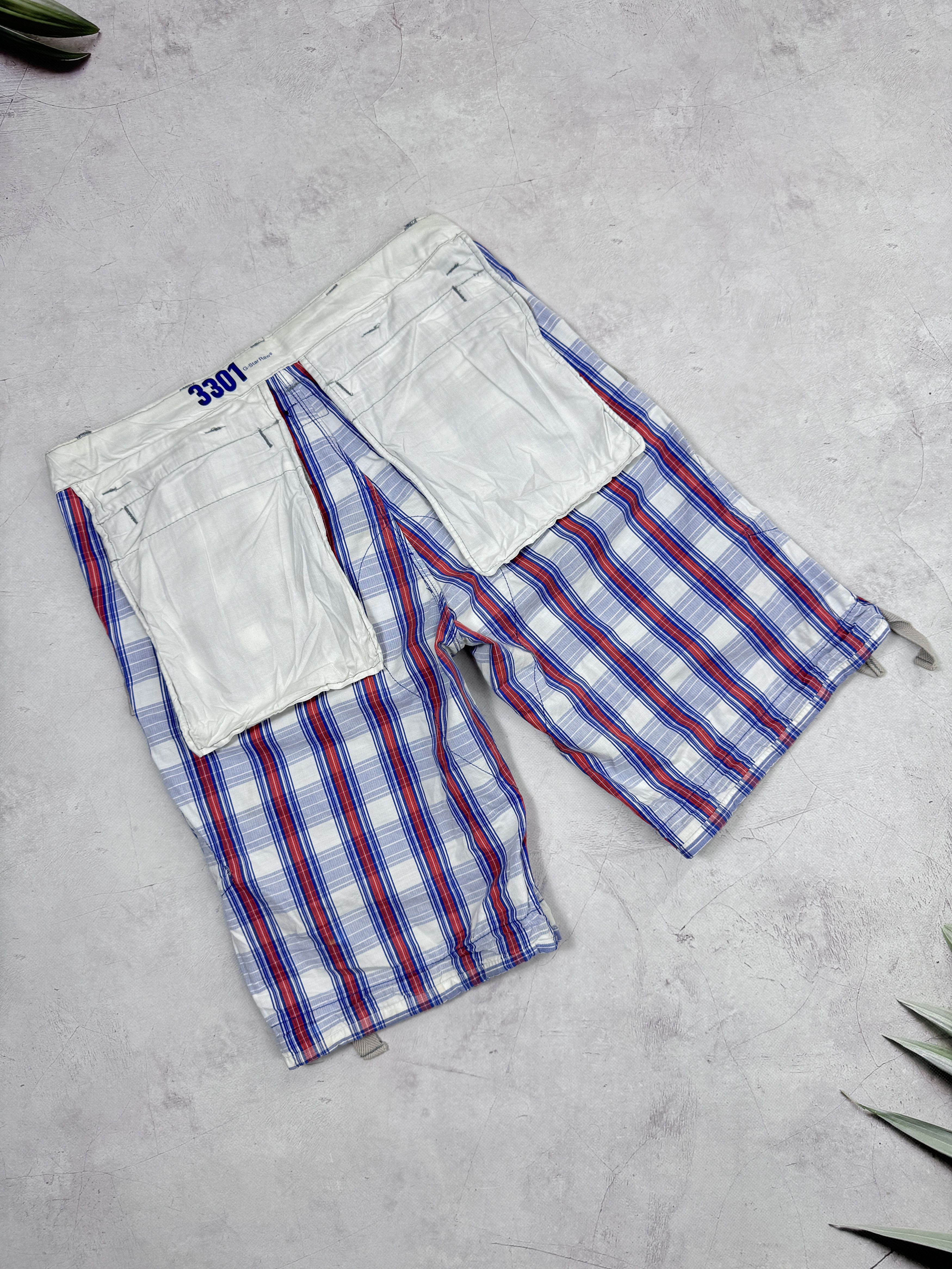 G-Star G-Star Raw Cargo Shorts Multicolor Check Size US 31 - 13 Thumbnail