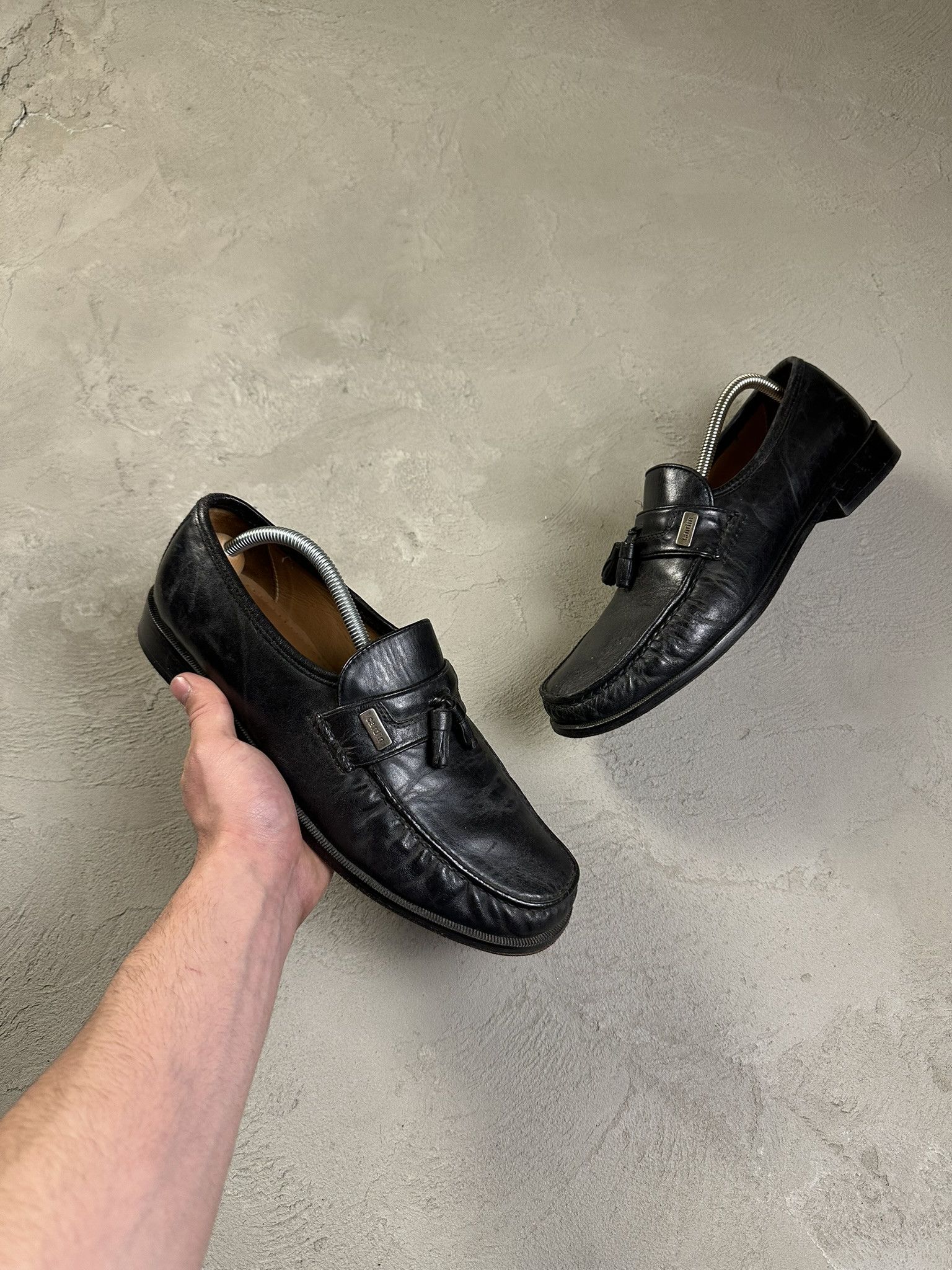 Vintage Pierre Cardin Leather Penny Loafers Shoes