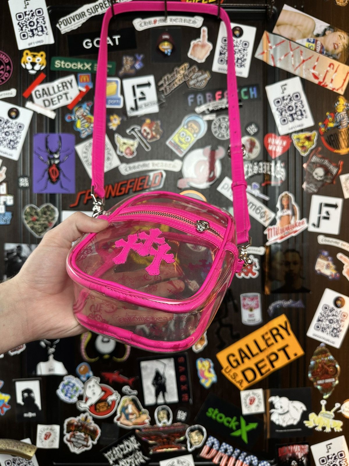Chrome Hearts × Matty Boy Chrome Hearts Mini Taka Pink Vinyl Shoulder Bag Size ONE SIZE - 3 Thumbnail