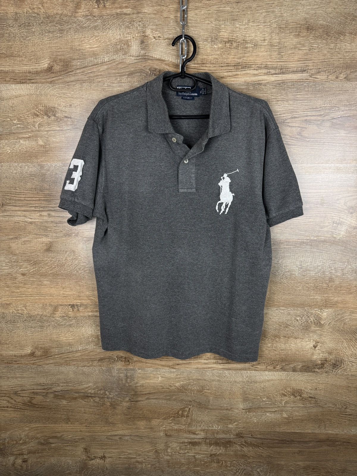 Polo Ralph Lauren × Vintage Mens Vintage Polo Ralph Lauren polos 3 grey T-shirt tee Size US XL / EU 56 / 4 - 1 Thumbnail