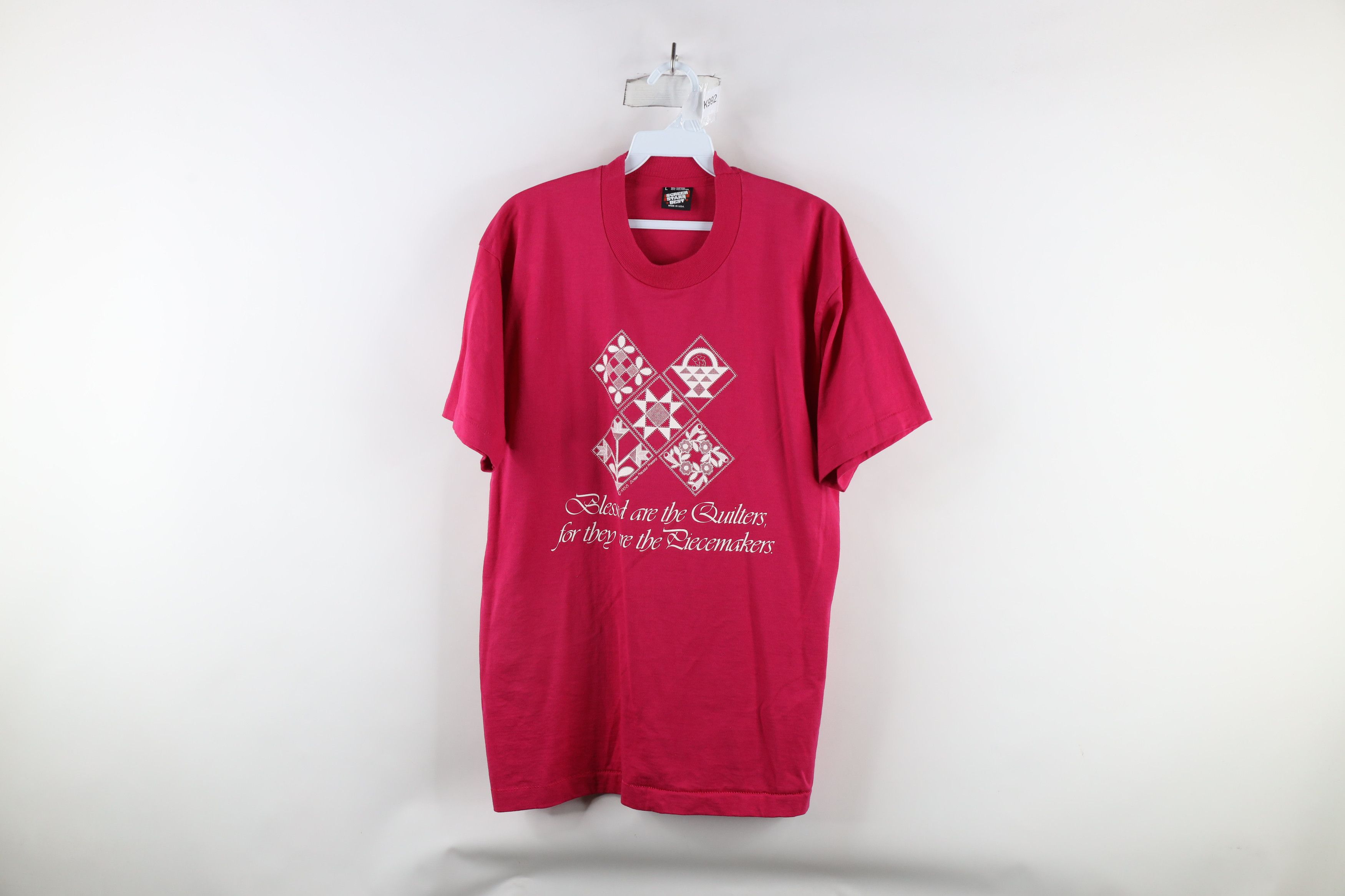 Vintage Vintage 80s Quilters For They Are Piecemakers T-Shirt USA Size L / US 10 / IT 46 - 1 Thumbnail