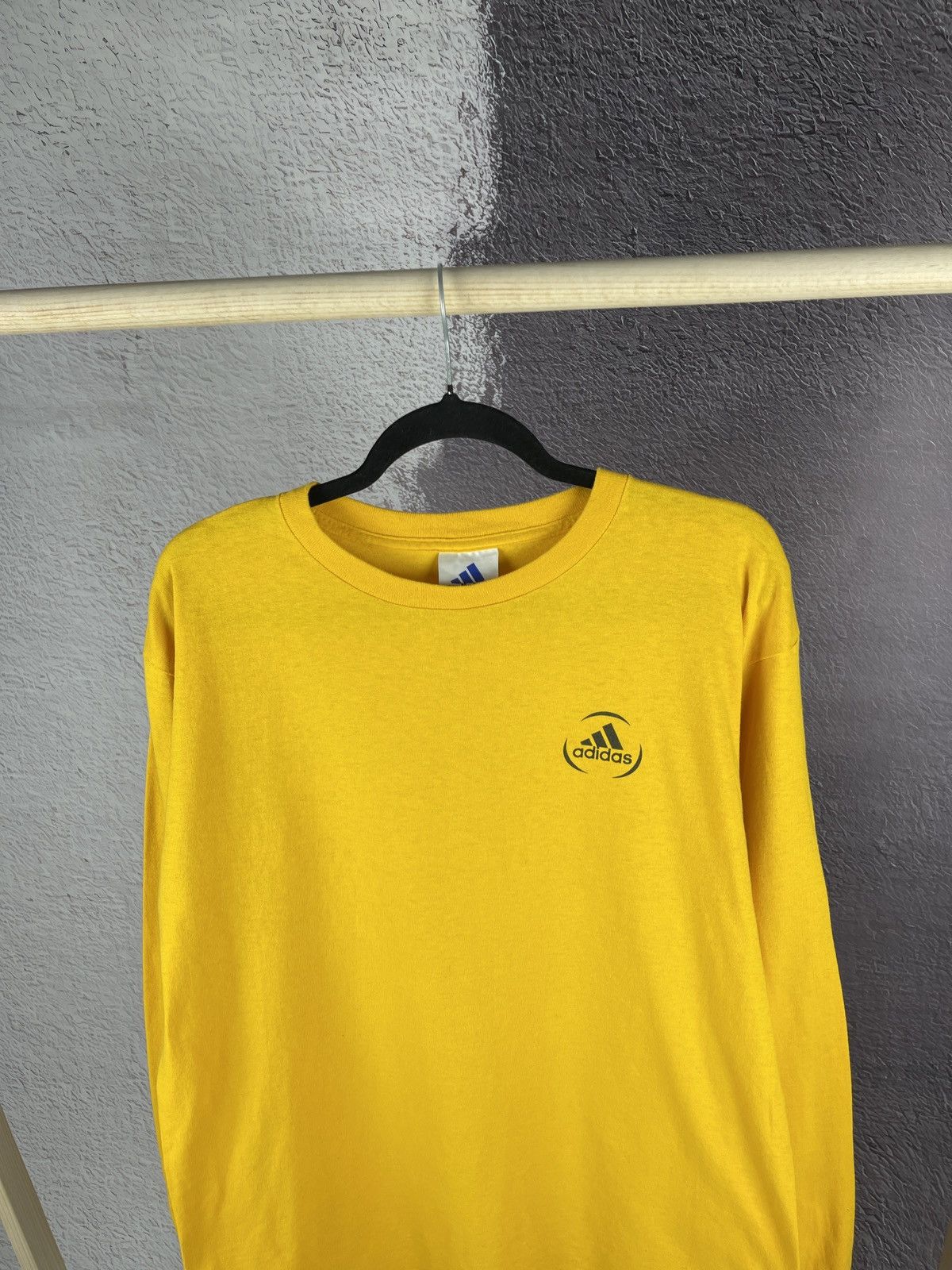 Adidas Adidas logo vintage 90s made in USA yellow long sleeve tee Size US M / EU 48-50 / 2 - 5 Thumbnail