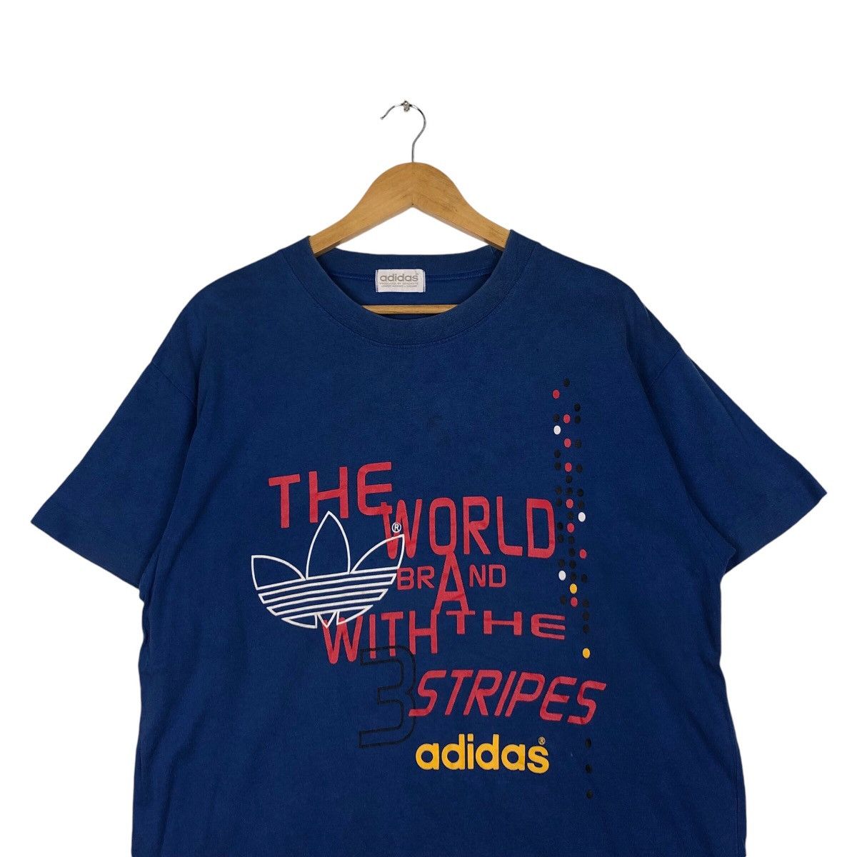 Adidas × Descente × Japanese Brand Vintage Adidas Short Sleeve T-shirt 90s Design Medium Size US M / EU 48-50 / 2 - 2 Thumbnail