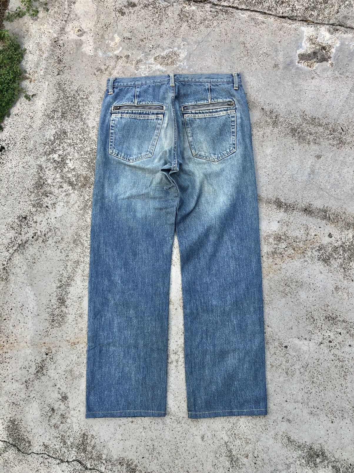 United Arrows ZIPPER WASHED BLUE DENIM Size US 31 - 7 Thumbnail