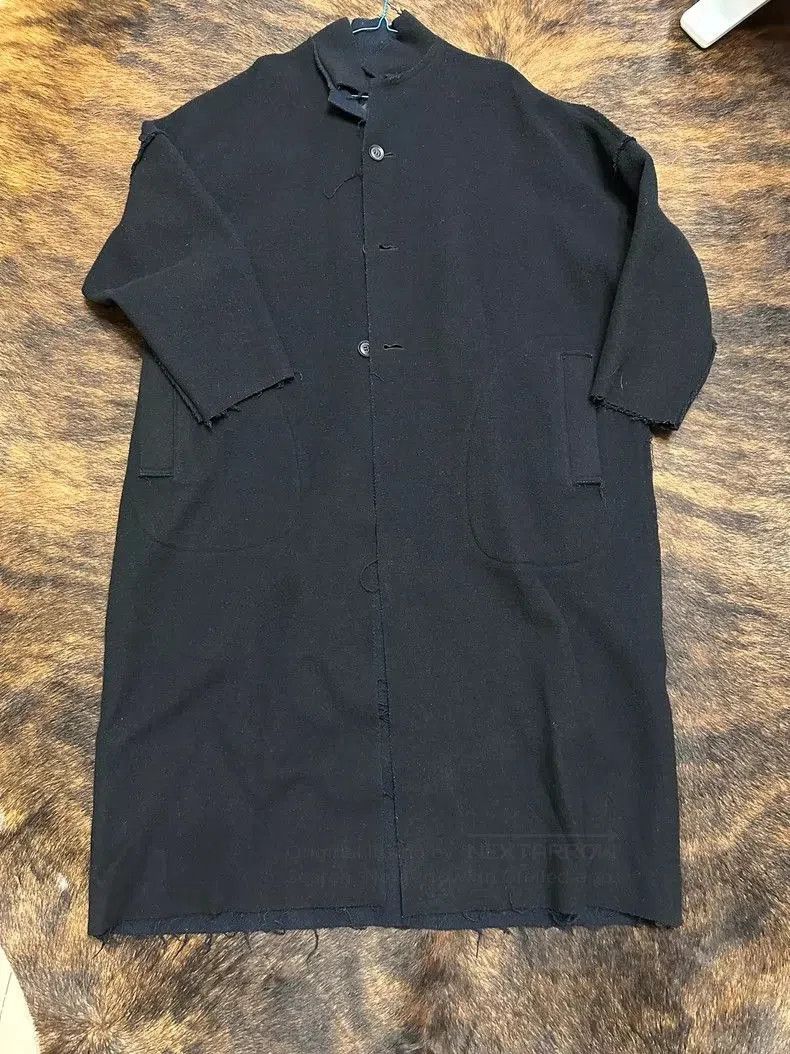 Yohji Yamamoto Yohji Yamamoto Long Wool Coat Black Blue Size US M / EU 48-50 / 2 - 1 Thumbnail