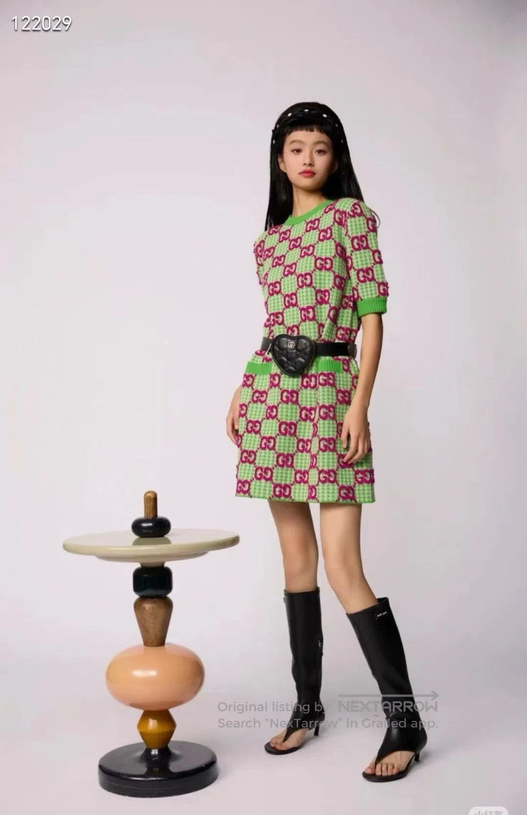 Gucci Gucci Double G Print Knit Dress. Size XS / US 0-2 / IT 36-38 - 9 Thumbnail