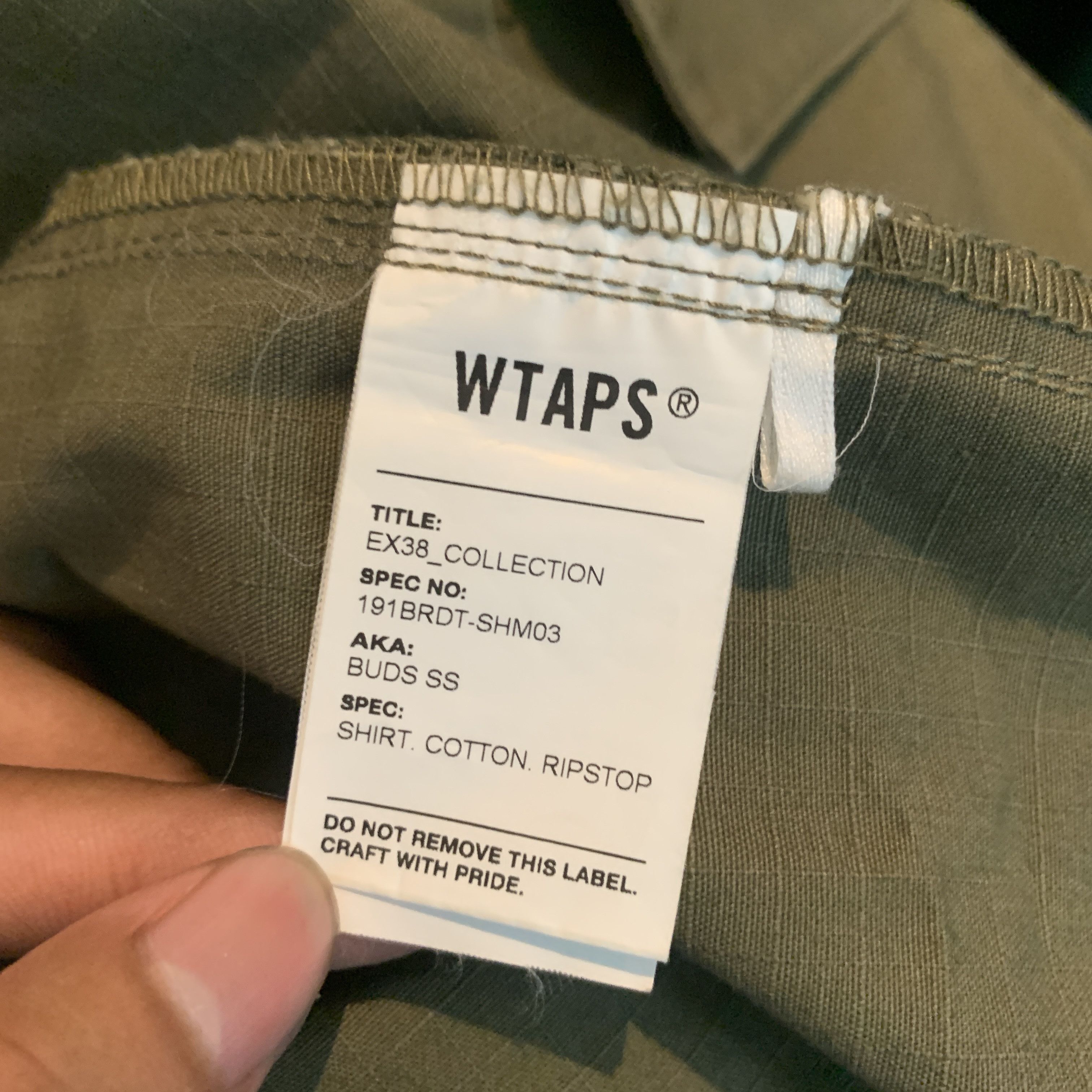 Japanese Brand × Wtaps Wtaps buds ss shirt cotton ripstop 2019 Size US M / EU 48-50 / 2 - 5 Thumbnail