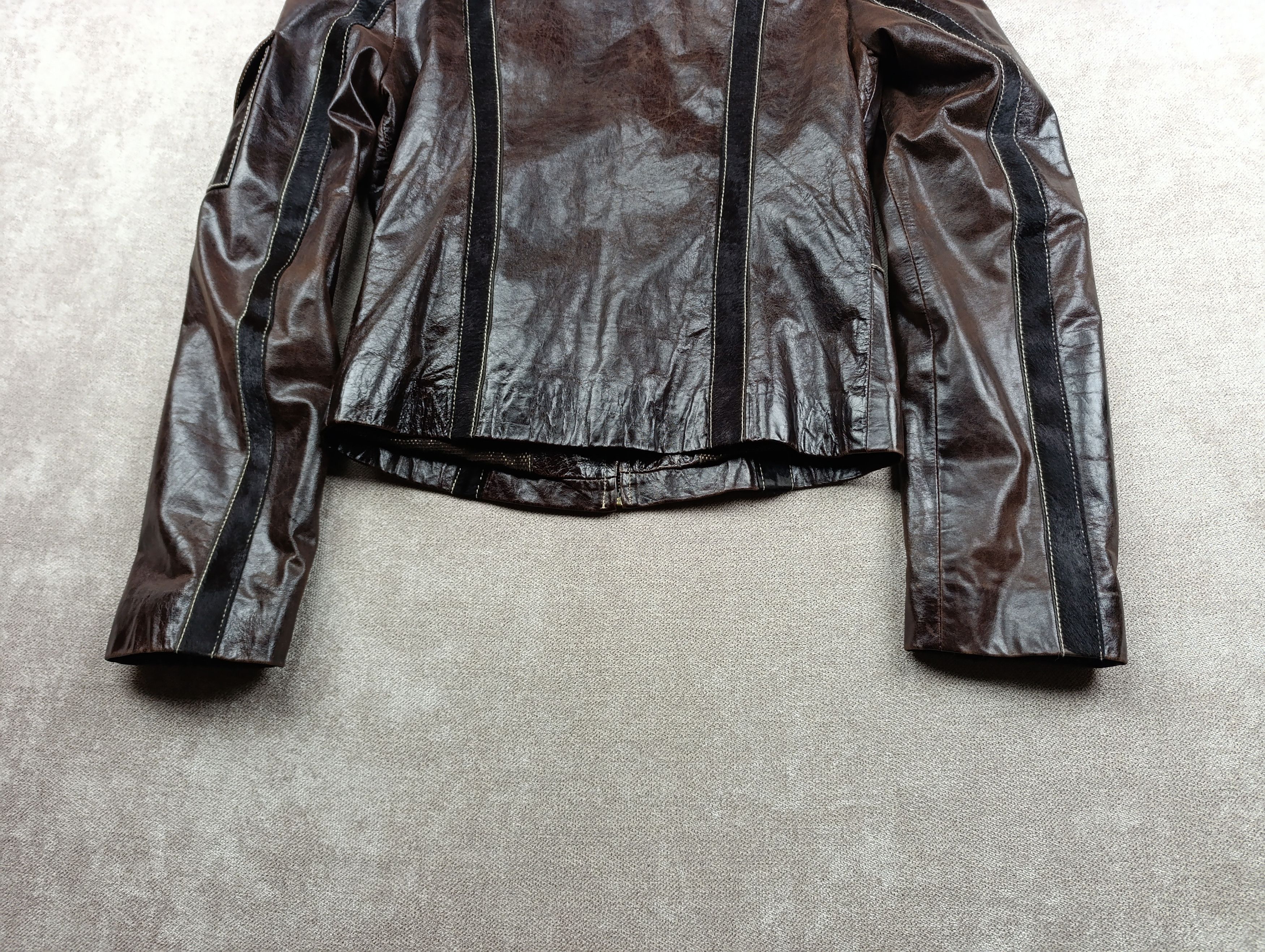 Versace Versace Womens Vintage Leather Avant-garde Jacket Size XS / US 0-2 / IT 36-38 - 20 Thumbnail