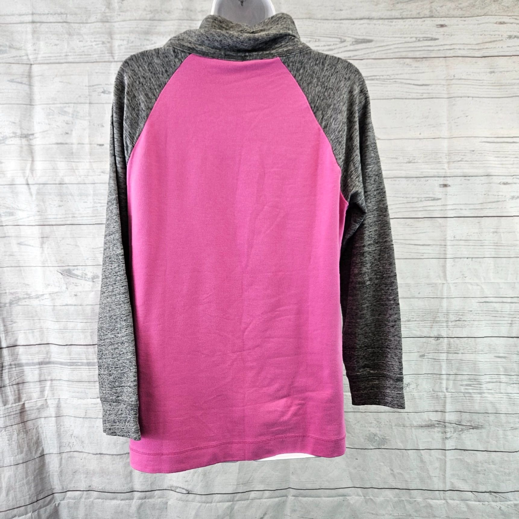 Talbots T by Talbots Womens Pullover Sweatshirt Sz PL Petite Gray Cotton Blend Green? Size L / US 10 / IT 46 - 4 Thumbnail