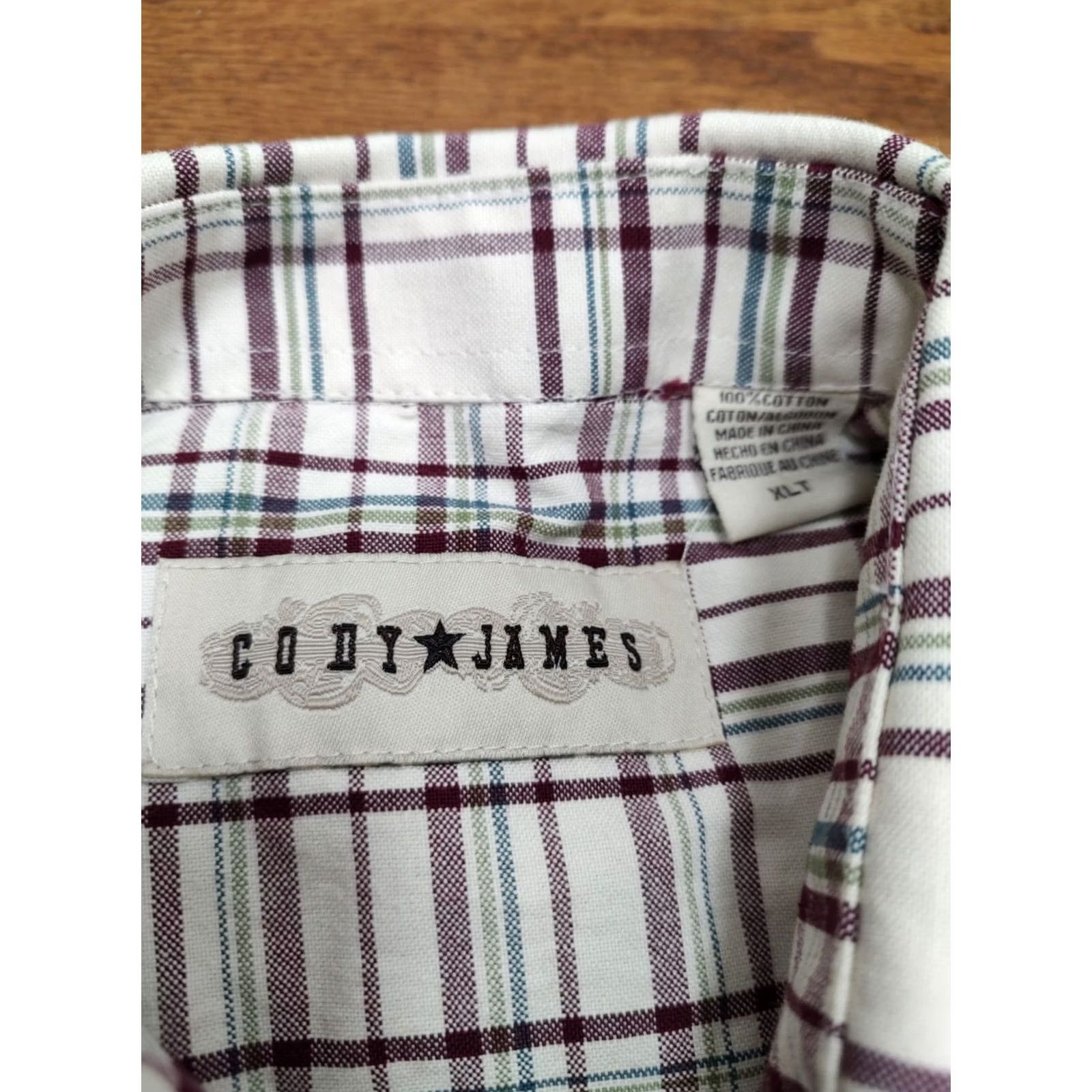 Cody James Cody James Shirt Mens XLT Big & Tall White Plaid Long Sleeve Western Pearl Snap Size US XL / EU 56 / 4 - 4 Thumbnail