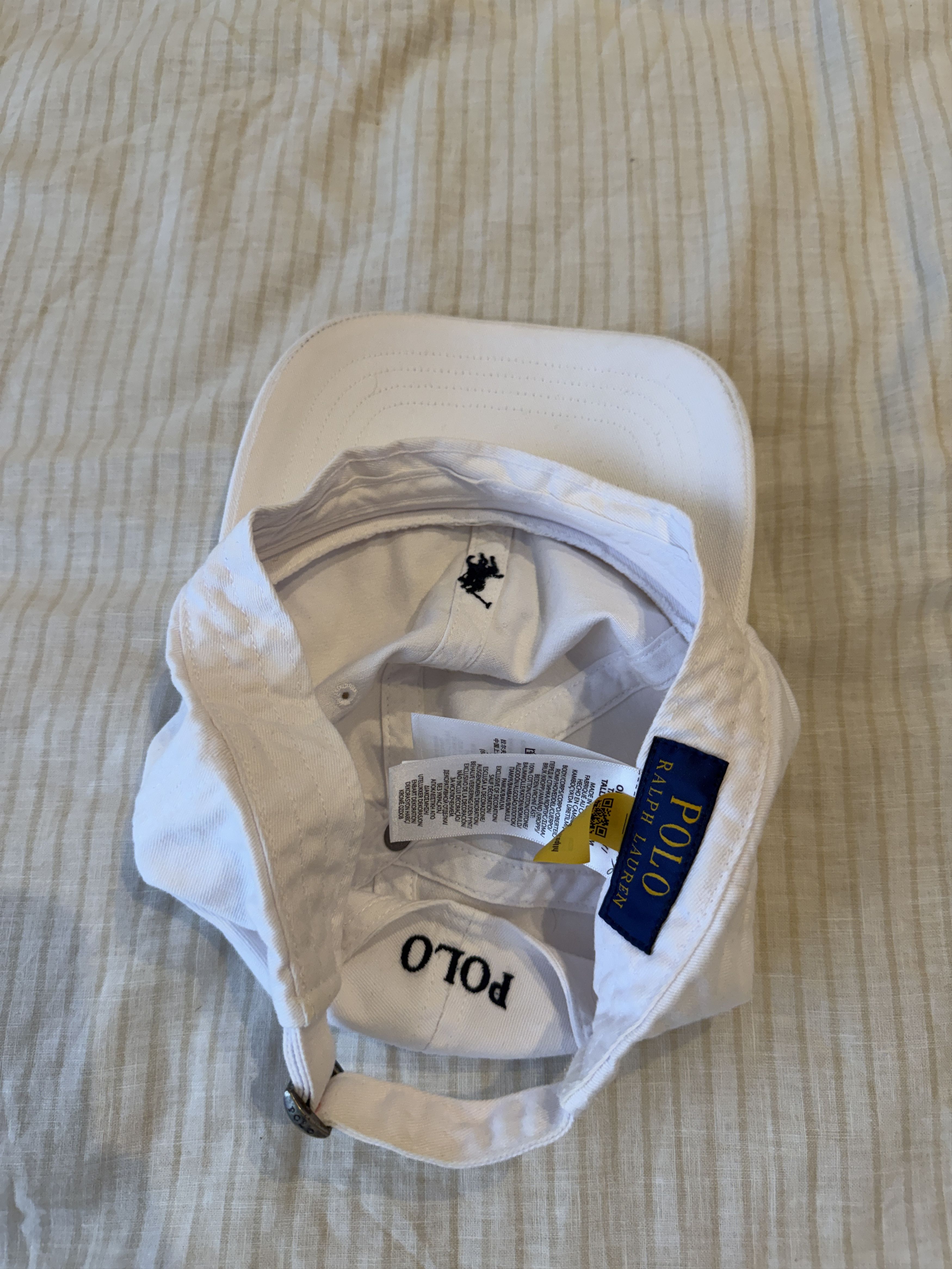 Ralph Lauren Ralph Lauren Iconic Baseball Cap White/Navy Size 40 - 3 Thumbnail