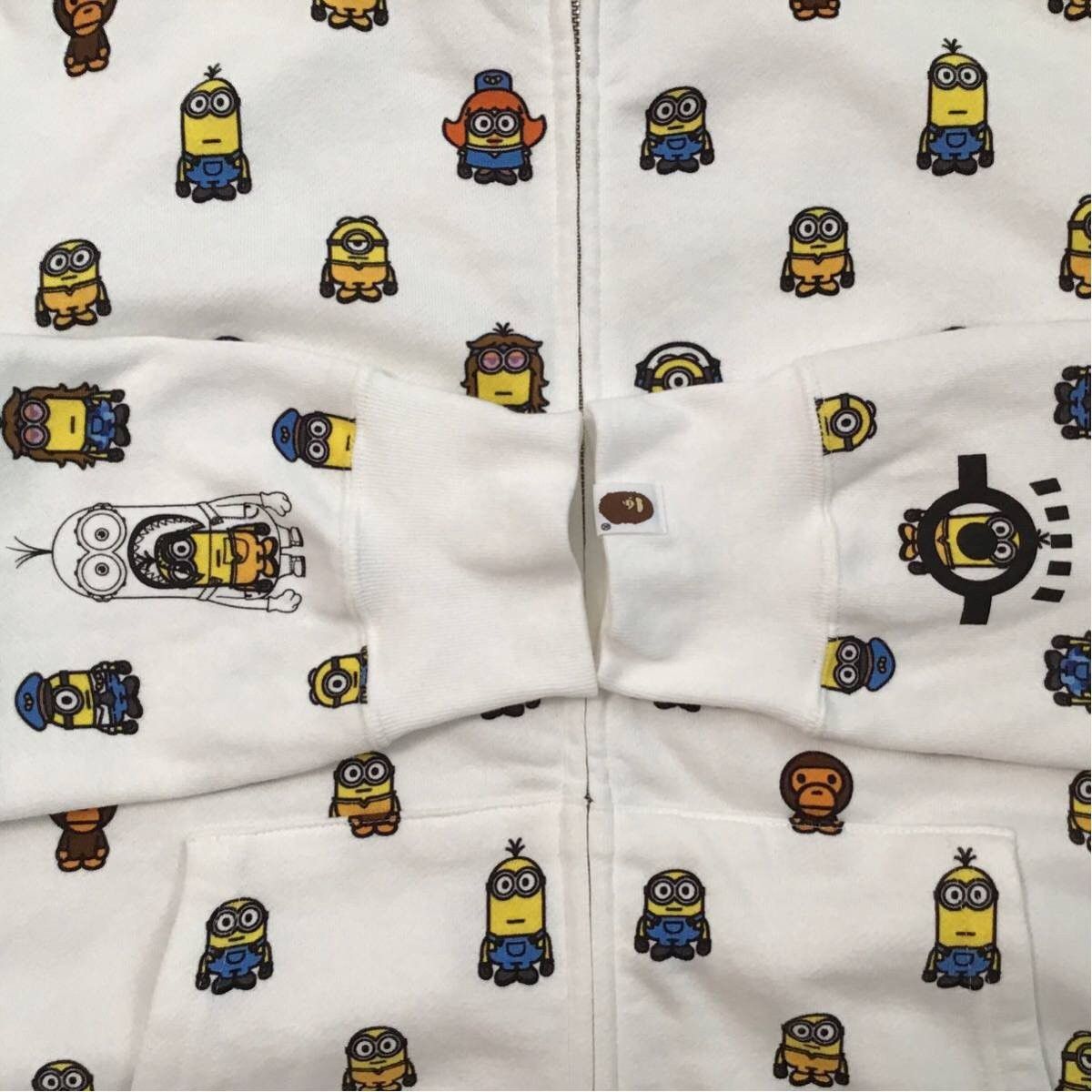 Bape BAPE × Minions Shark full zip hoodie White a bathing ape Size US L / EU 52-54 / 3 - 6 Thumbnail