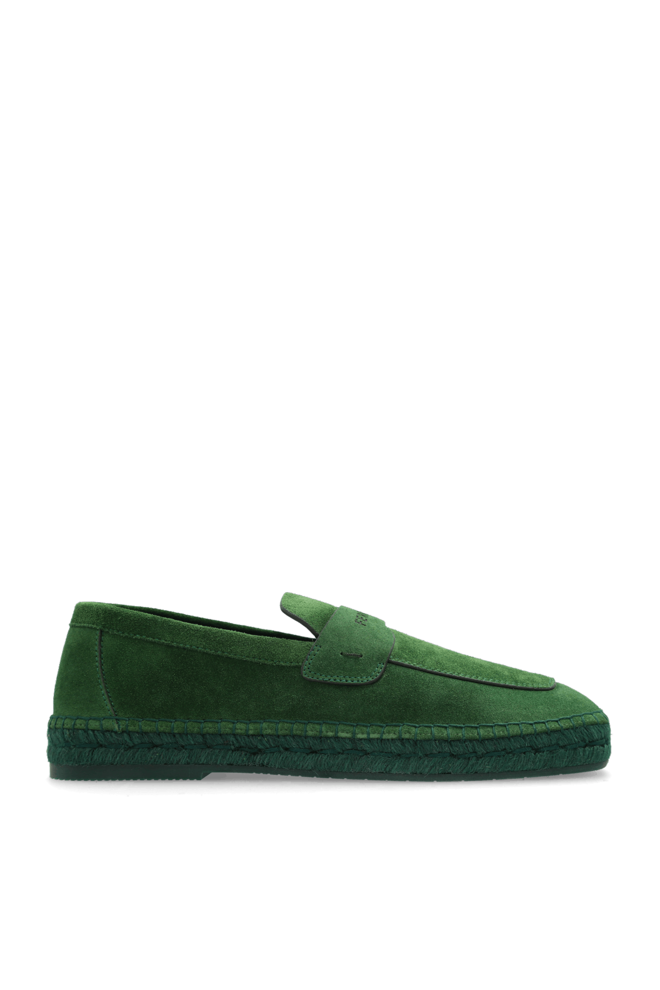 Salvatore Ferragamo o1s1rm0924 Suede Loafers in Green Size US 12.5 / EU 45-46 - 1 Thumbnail