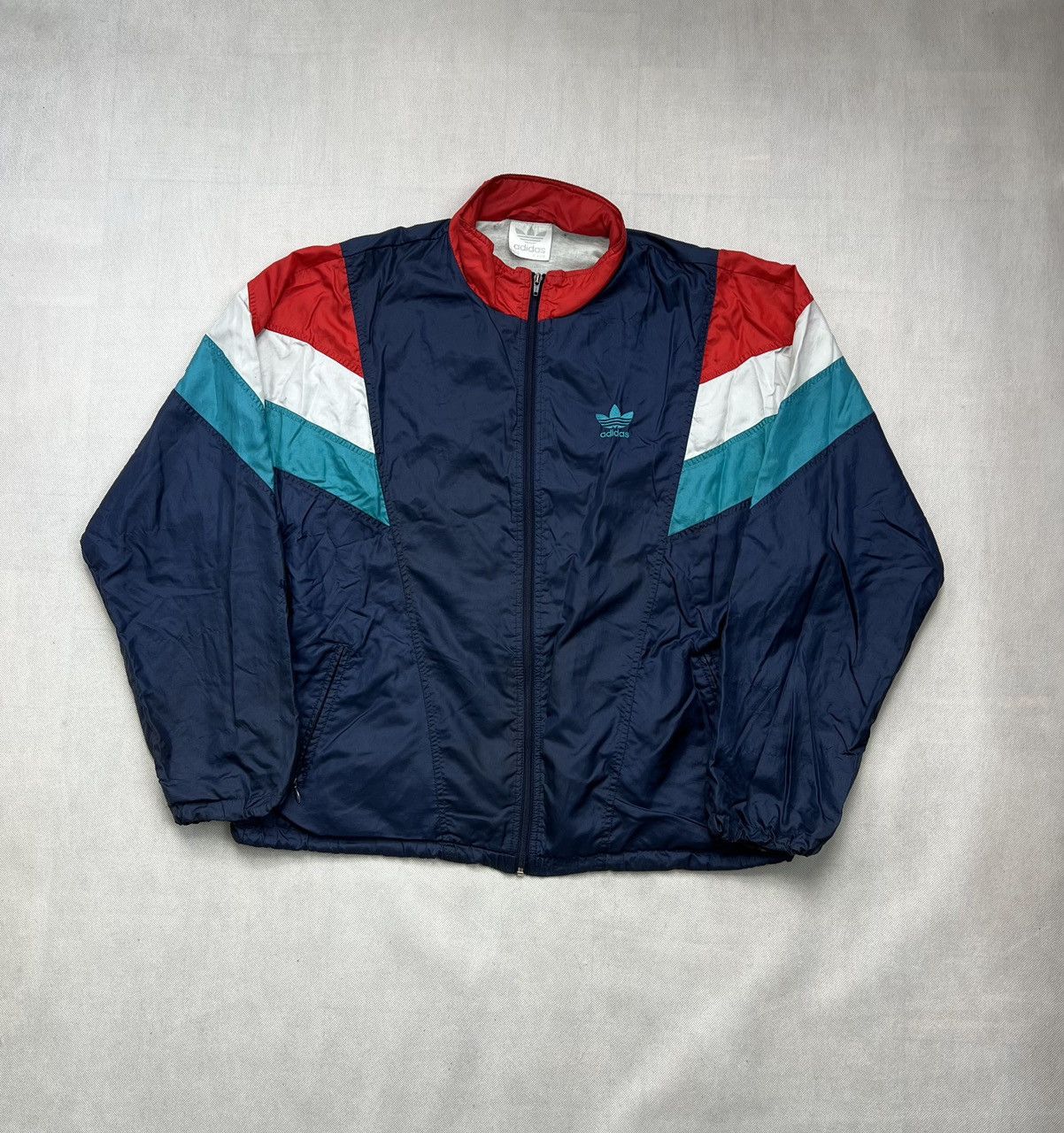 Adidas × Vintage Jacket Adidas Vintage 80’s 90’s Zipped Ortalion Size US XXL / EU 58 / 5 - 1 Thumbnail