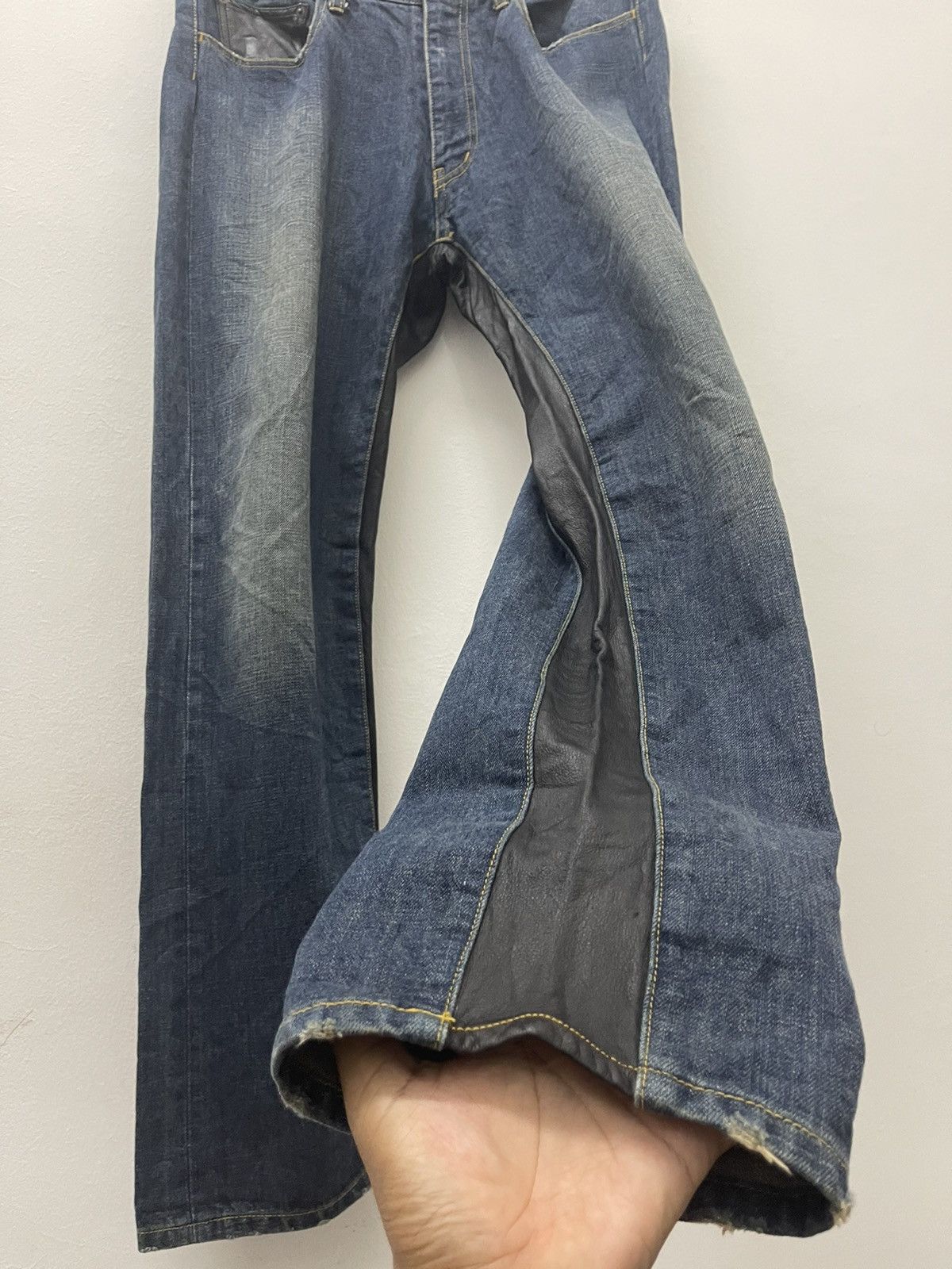 Sasquatchfabrix Rare Vintage SASQUATCHfabrix Leather Crop Trim Made In Japan Size US 33 - 3 Thumbnail