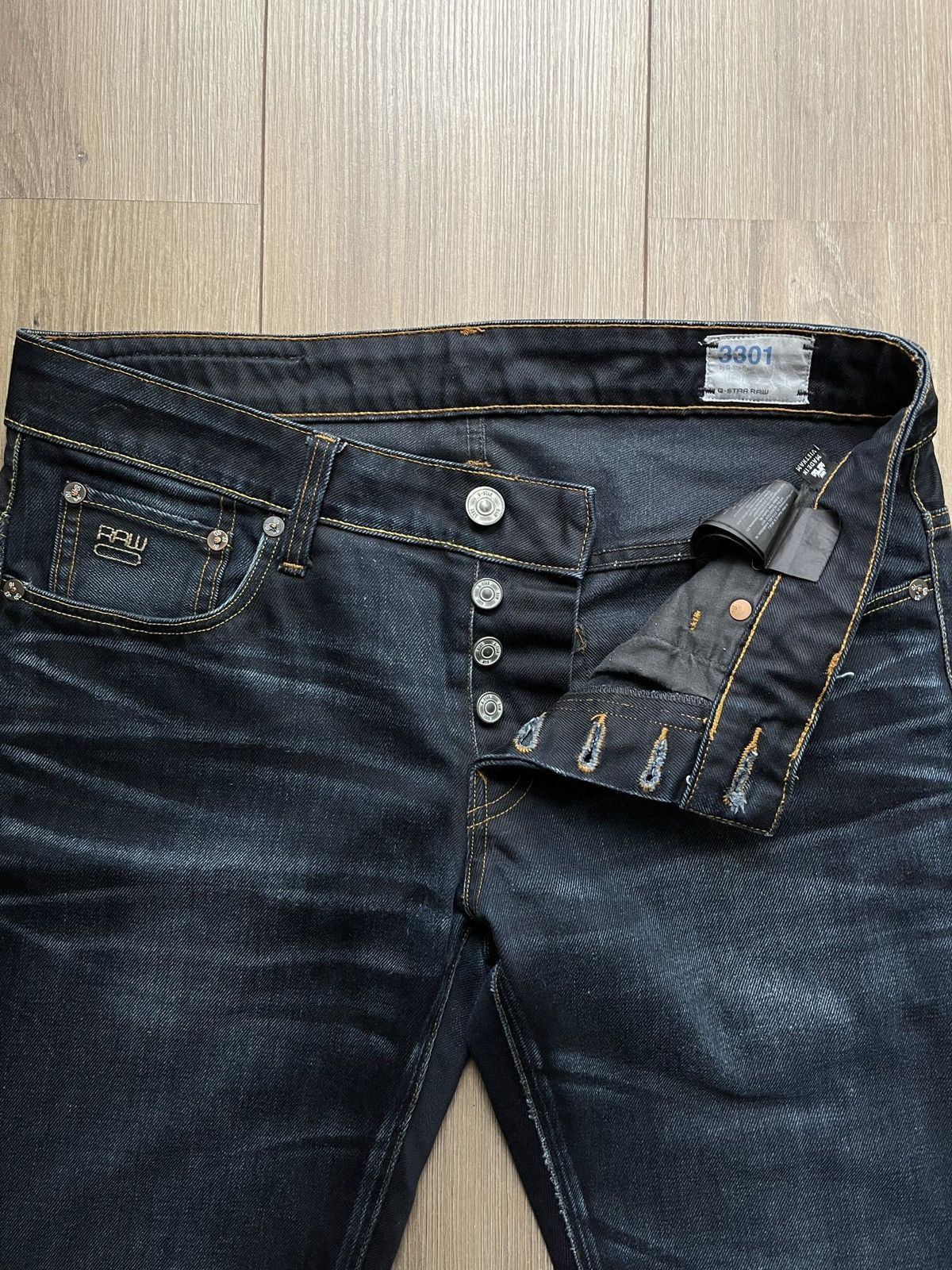 G-Star Luxury Vintage Gstar Raw 3301 🔥 pants, jeans. Made vietnam 🇻🇳 Size US 31 - 4 Thumbnail