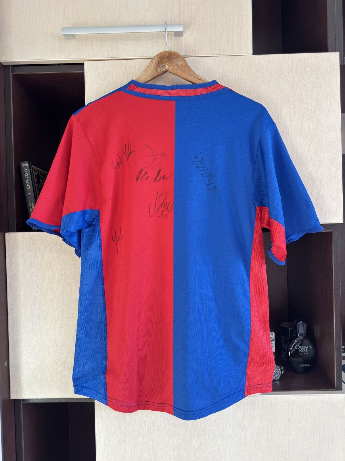 Nike Vintage Basel 2002-2004 Signed Home Soccer Jersey Kit Shirt Size US S / EU 44-46 / 1 - 2 Thumbnail