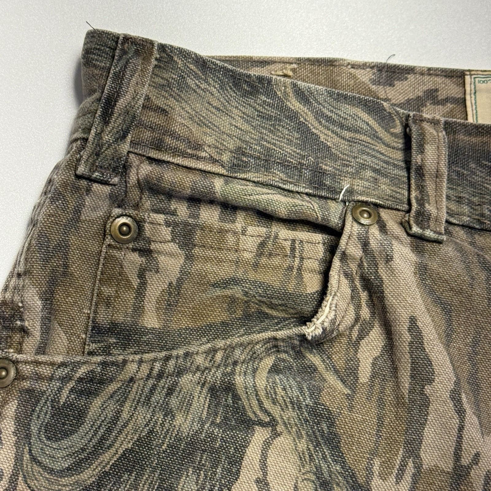 Mossy Oaks Vintage Mossy Oak Camouflage Treestand Pants Mens 33x32 USA Size US 33 - 3 Thumbnail