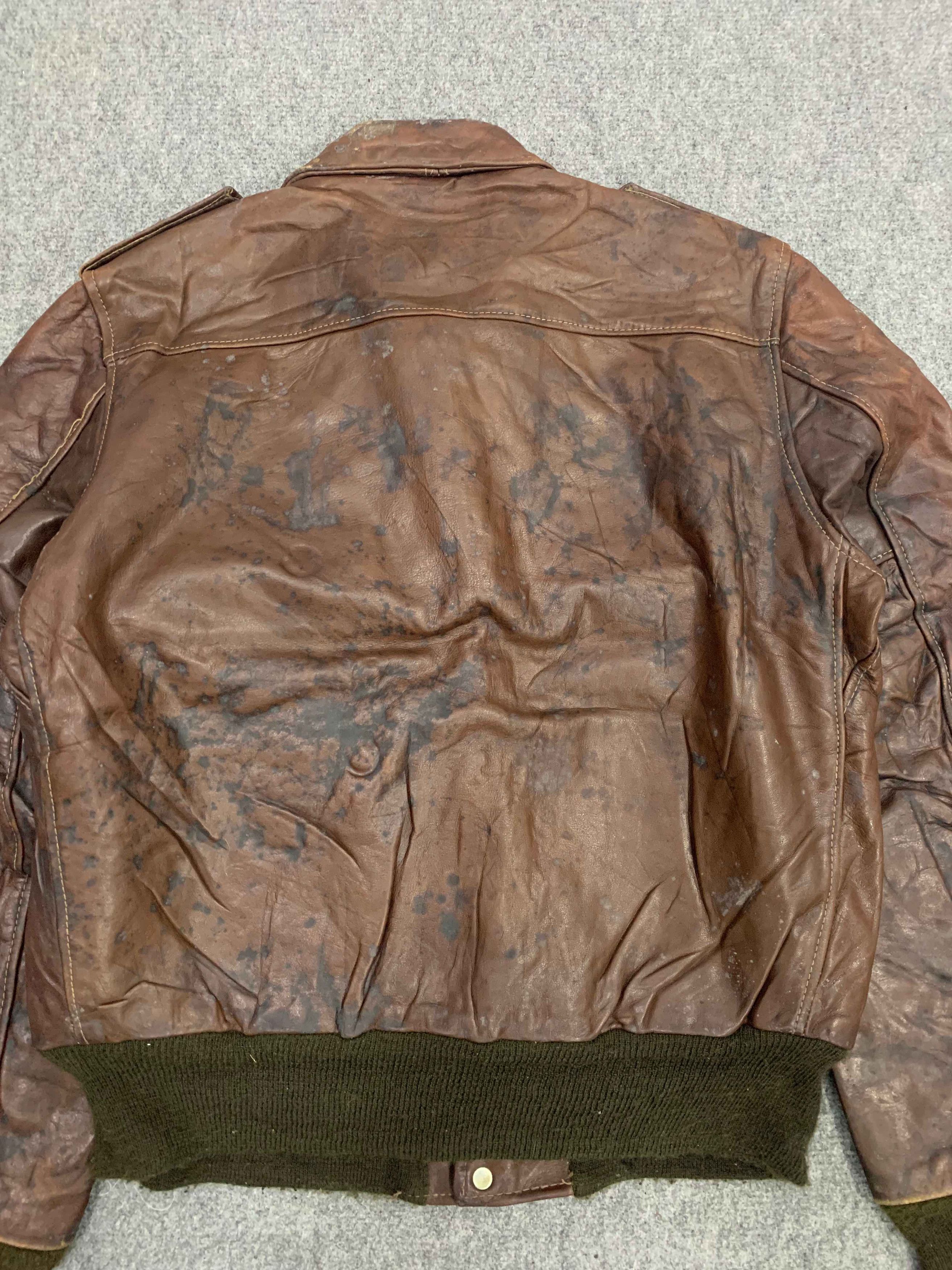 Schott Vintage 50s Schott Made In Usa Flight Leather Bomber Jacket Size US S / EU 44-46 / 1 - 5 Thumbnail