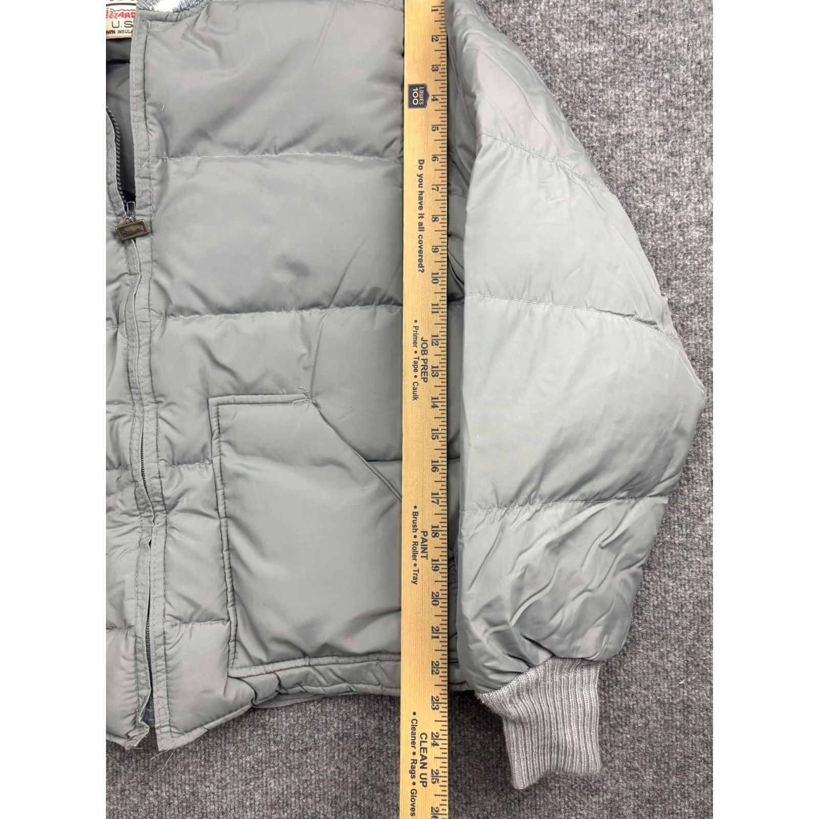 Walls VINTAGE Walls Blizzard-Pruf Jacket Mens 48 Gray Down Puffer Bomber Full Zip USA Size US M / EU 48-50 / 2 - 6 Thumbnail