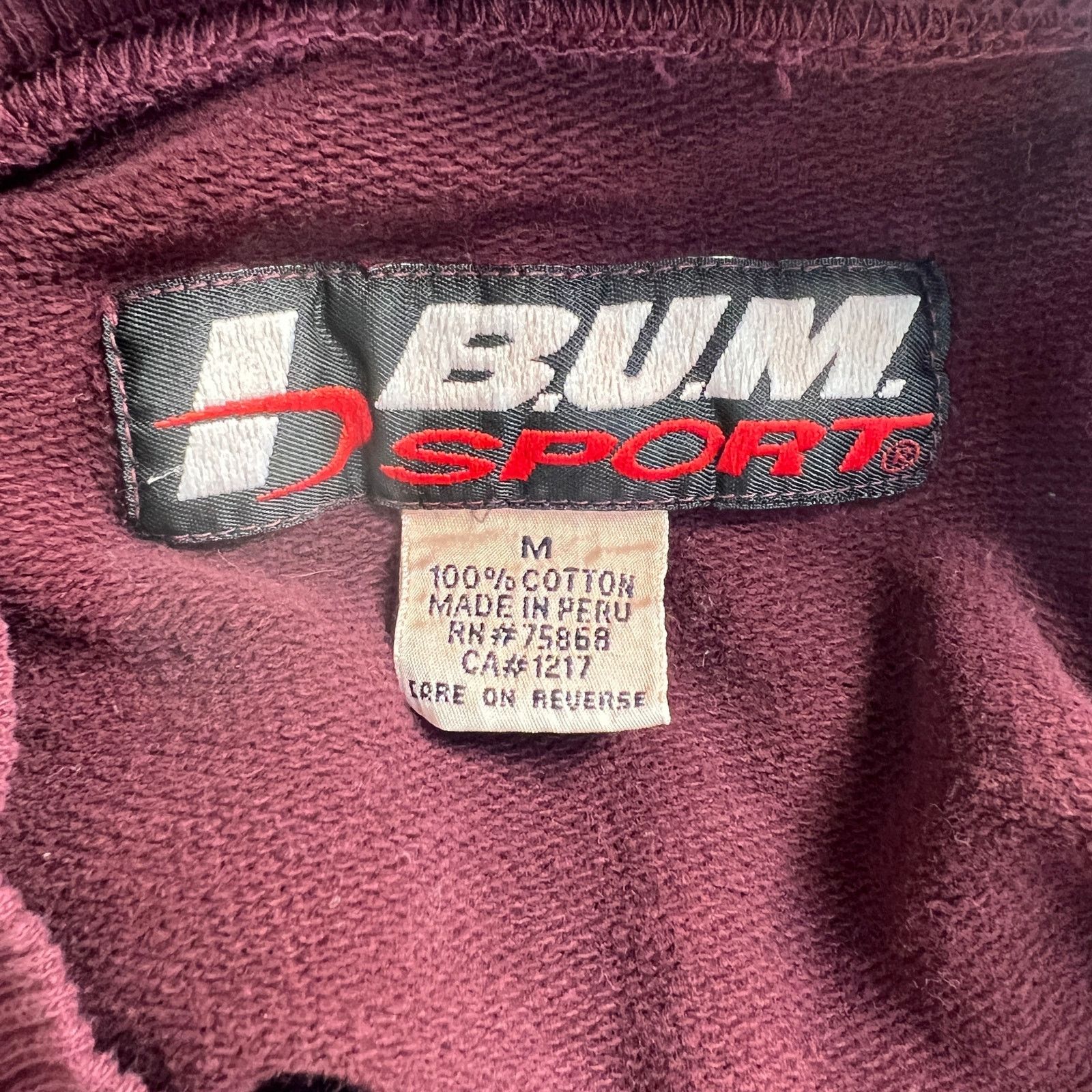 Vintage Vintage Bum Sport Sweatshirt Burgundy Crewneck Size US M / EU 48-50 / 2 - 3 Thumbnail