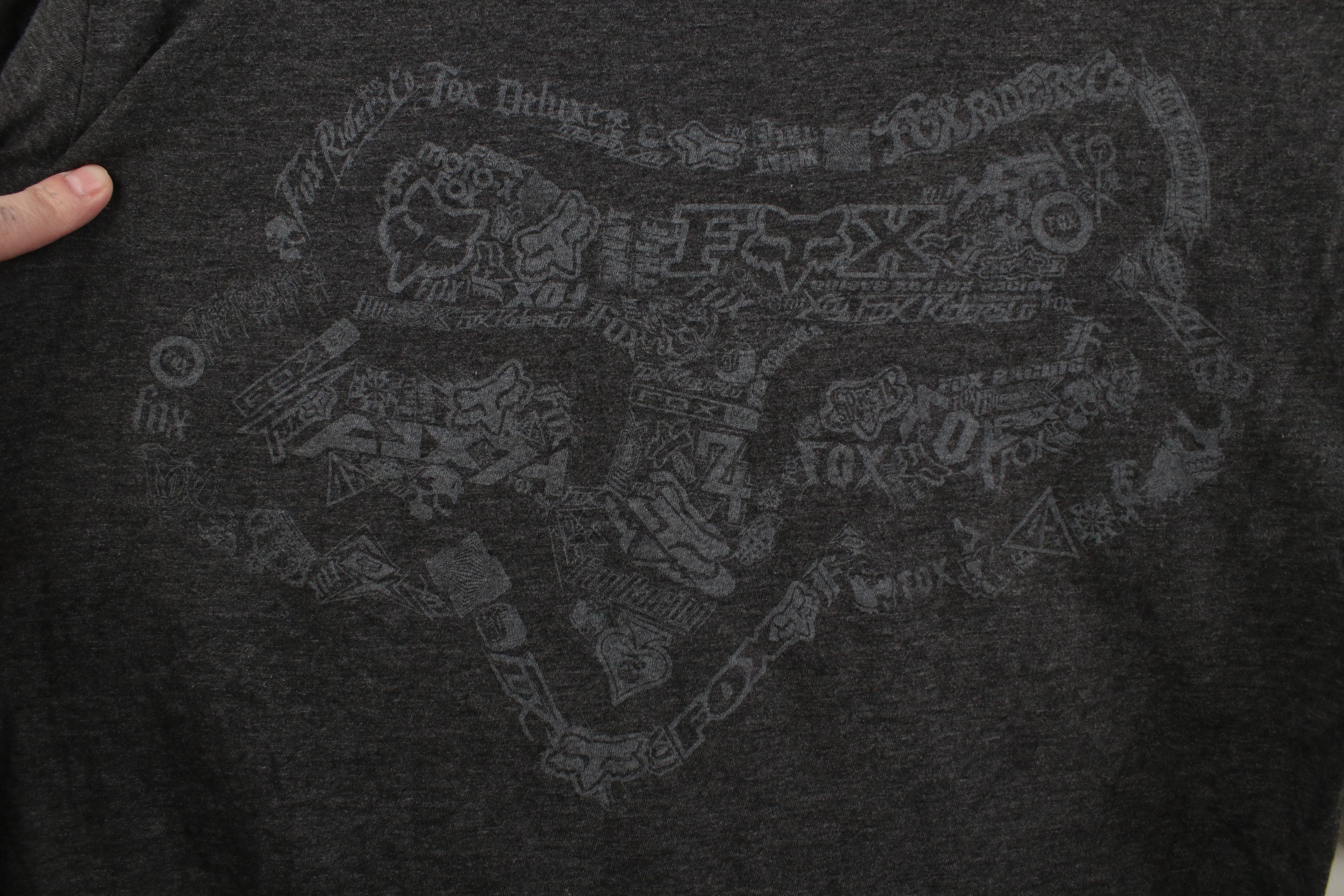 Fox Racing Vintage Y2K Fox Racing Big Logo Jersey Knit T-Shirt Gray Size US M / EU 48-50 / 2 - 4 Thumbnail