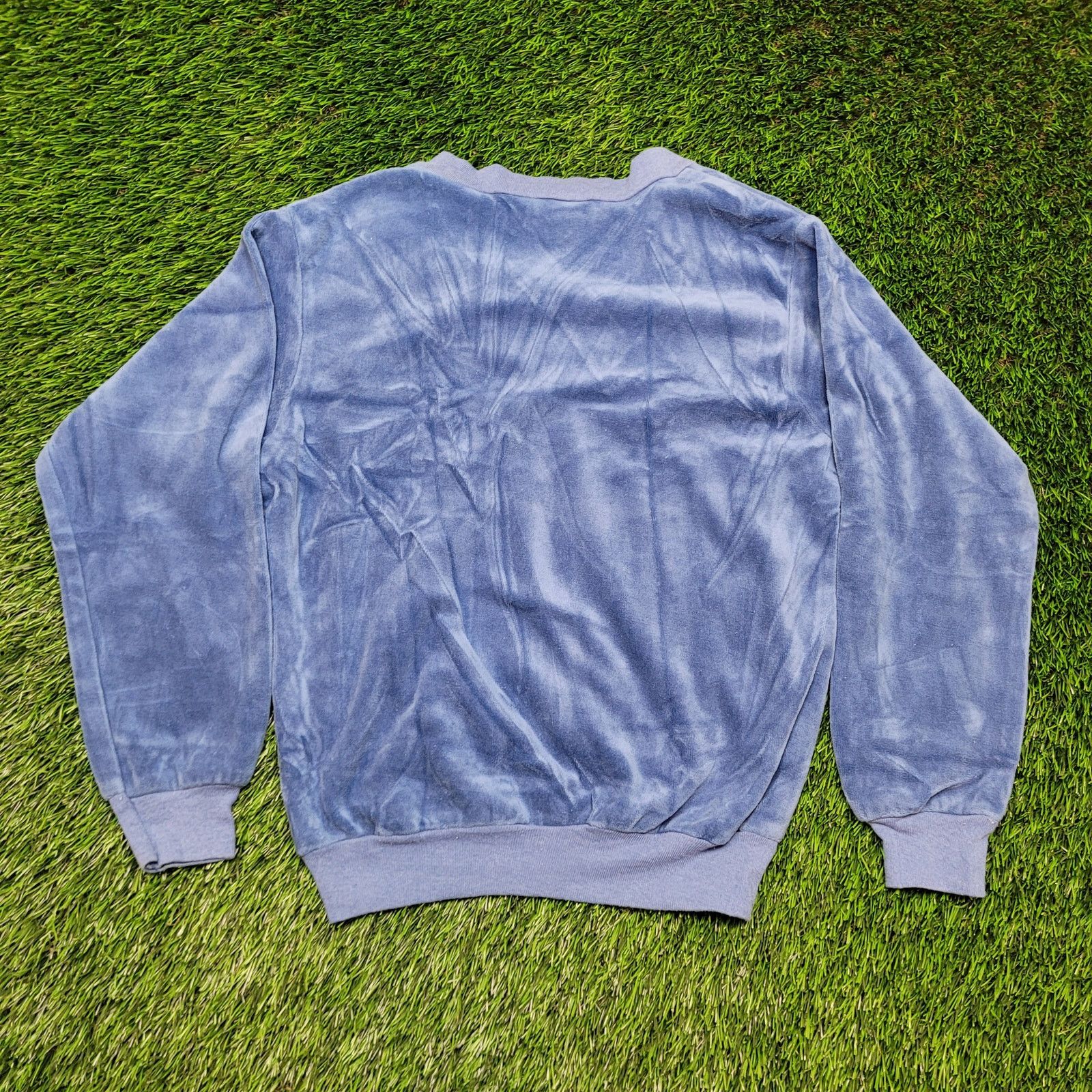 Robert Bruce VTG 80s Robert Bruce Velour Pullover Sweater Women M Cropped Size M / US 6-8 / IT 42-44 - 7 Thumbnail