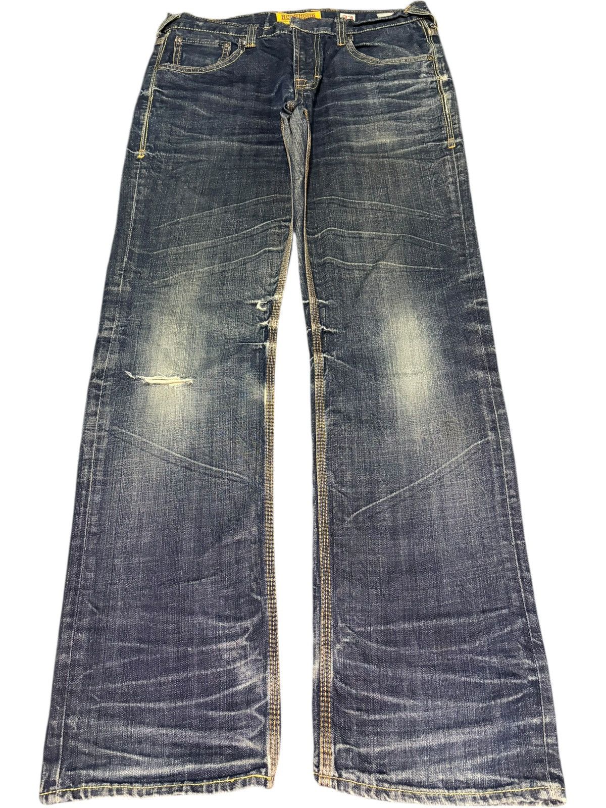 Diesel Vintage Japanese Brand Faded Wash Distress Loose Jeans Size US 33 - 1 Thumbnail