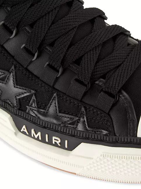 Amiri o1w1db11224 Stars High-Top Sneakers in Black & White Size US 12 / EU 45 - 6 Thumbnail