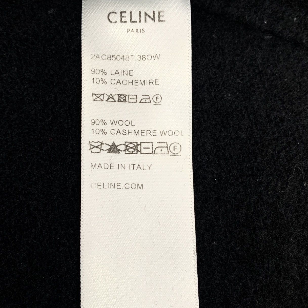 Celine Celine Black Triomphe Logo Wool Knit Sweater K26WX Size XS / US 0-2 / IT 36-38 - 8 Thumbnail