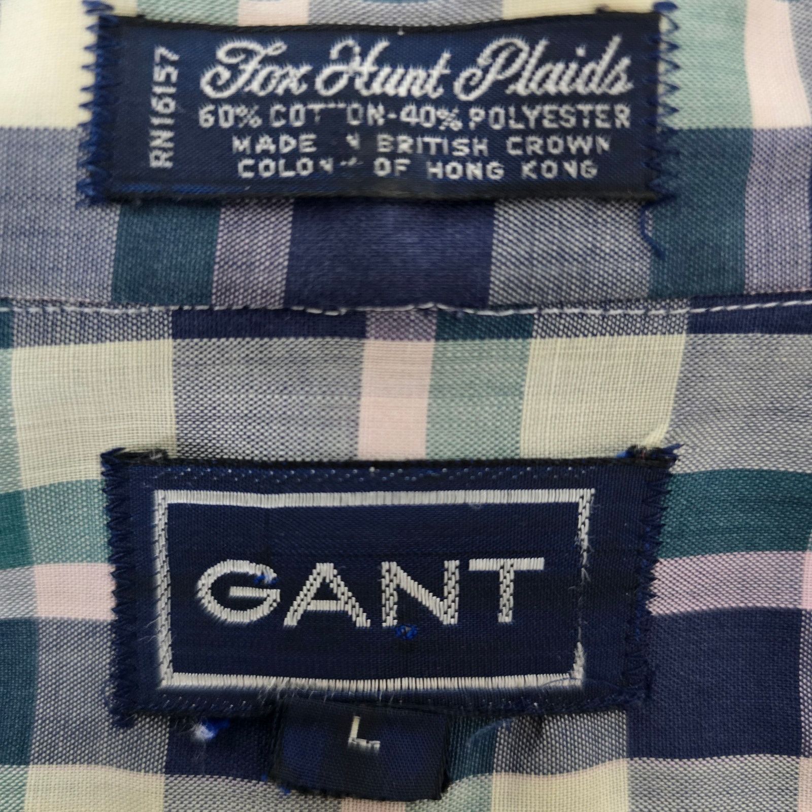 Gant × Vintage GANT Fox Hunt Plaid Shirt Men L Buttoned Pocket Button Down Size US L / EU 52-54 / 3 - 12 Thumbnail