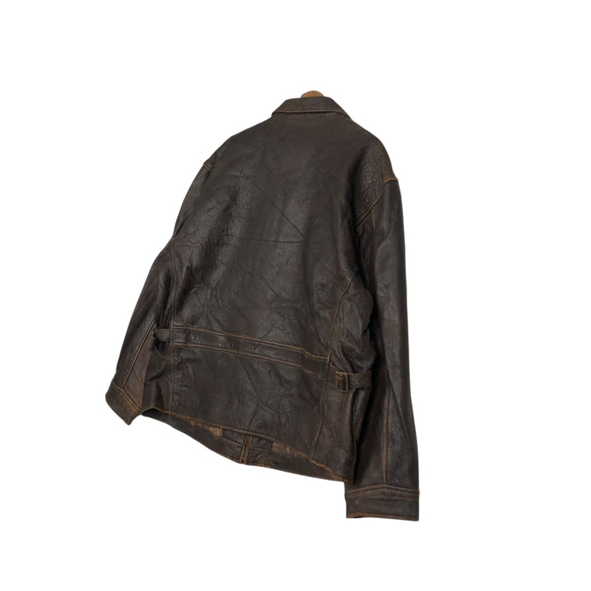 Japanese Brand 🔥VINTAGE LEATHER JACKET BIKER UNO UOMO ISSEY MIYAKE Size US L / EU 52-54 / 3 - 12 Thumbnail
