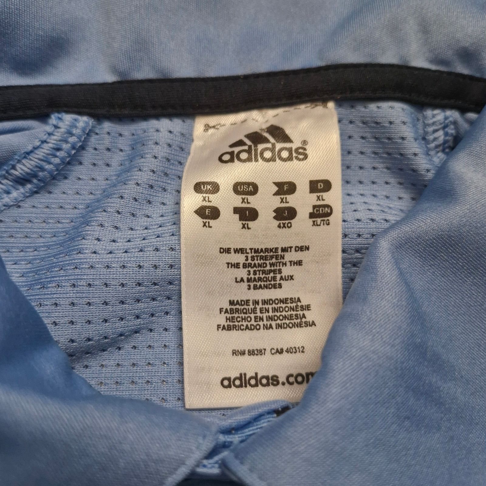 Adidas Adidas Polo Blue Formotion Mesh Short Sleeve Men’s Size XL Size US XL / EU 56 / 4 - 3 Thumbnail