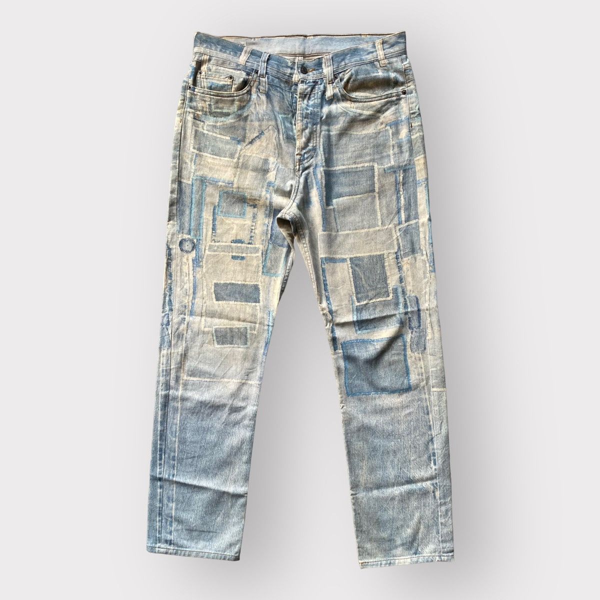 Dries Van Noten SS17 trompe l'oeil Patchwork Jeans Size US 32 / EU 48 - 2 Thumbnail