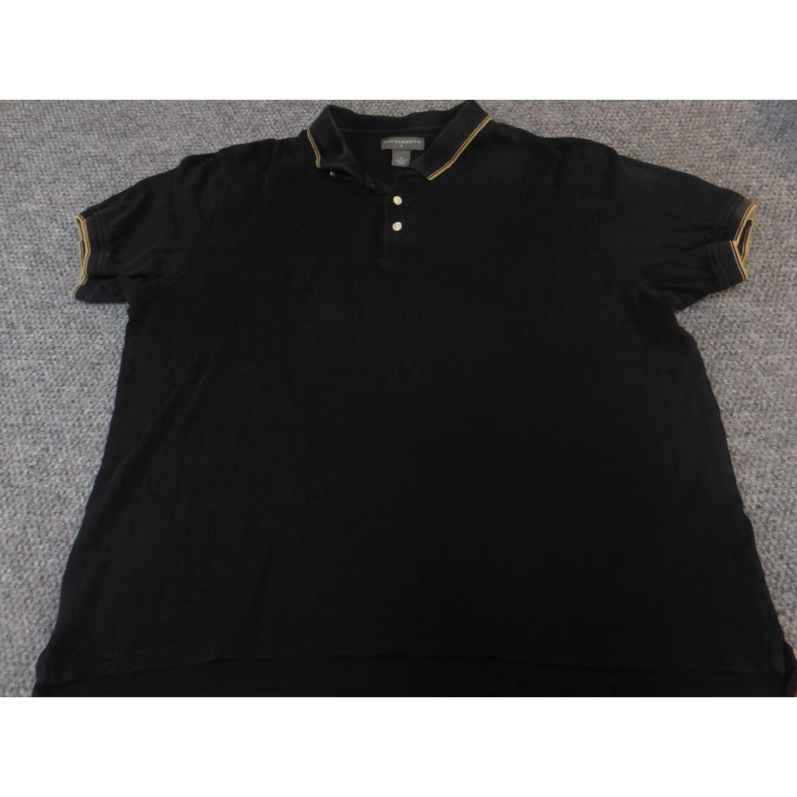 Vintage Saddlebred Polo Shirt Black XL Men Short Sleeve Collared Knit Breathable Regular Polo Comfort flex Golf Logo Vintage: No Size US L / EU 52-54 / 3 - 2 Thumbnail