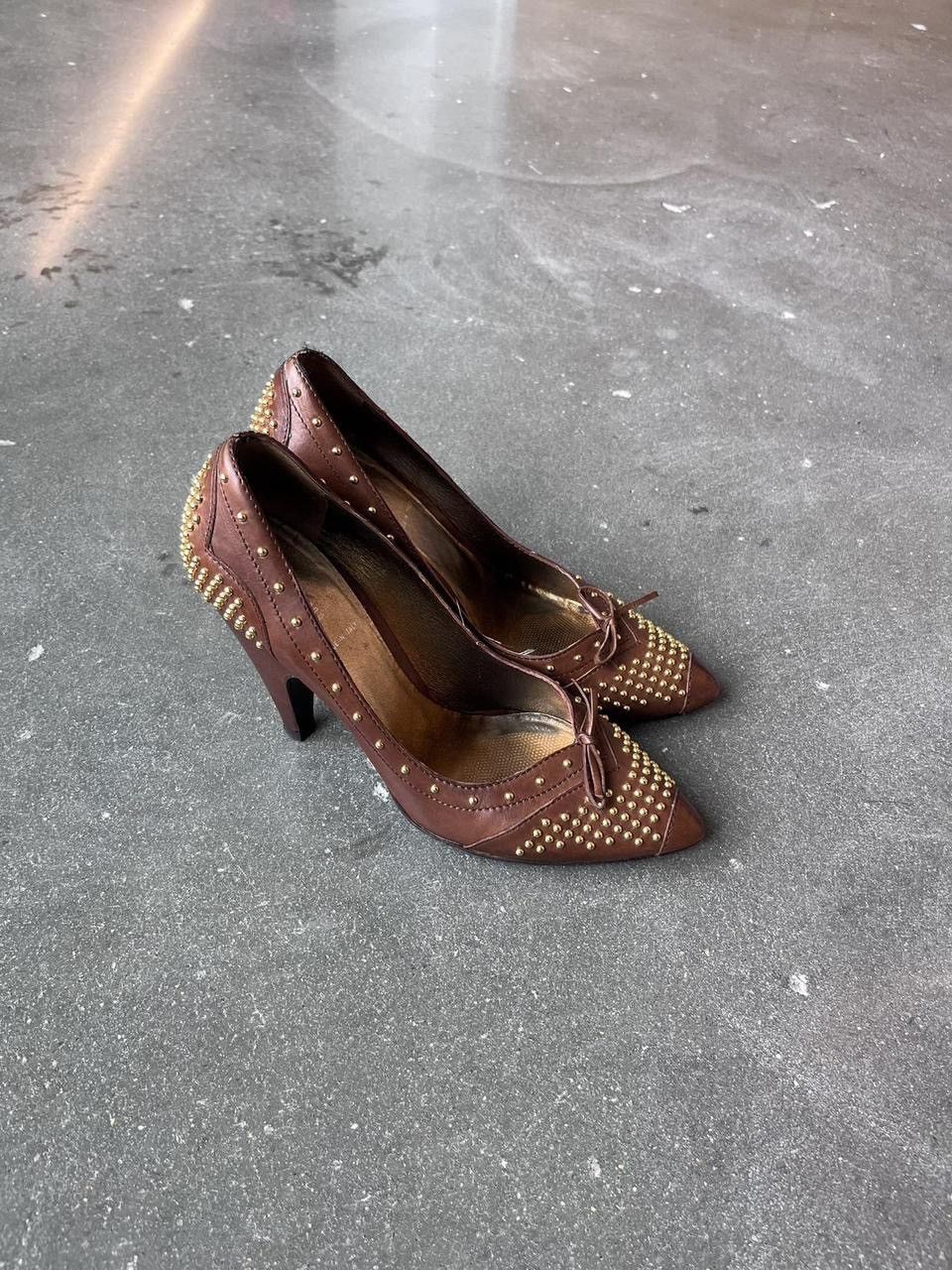 Miu Miu gold studded miu miu pumps Size US 7 / IT 37 - 1 Thumbnail