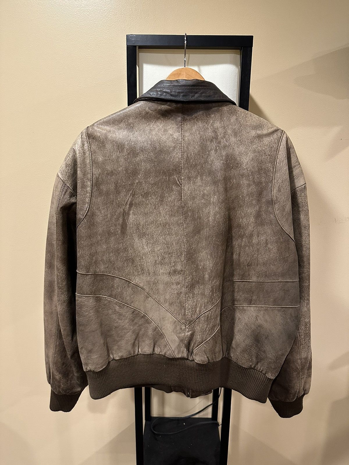 Genuine Leather Vintage Leather Works Faded Brown Leather Jacket Size US XL / EU 56 / 4 - 5 Thumbnail