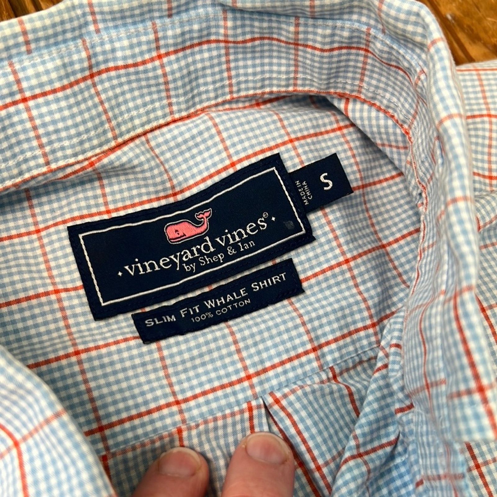 Vineyard Vines Mens vineyard vines slim fit whale shirt blue plaid size sm Size US S / EU 44-46 / 1 - 2 Thumbnail