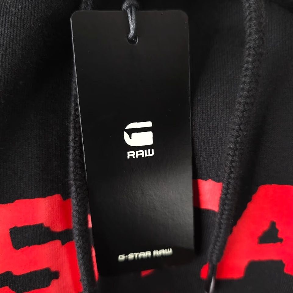 Vintage G-STAR RAW Hoodie Mens Size Large Black Red Distressed Pullover NEW Size US L / EU 52-54 / 3 - 6 Thumbnail