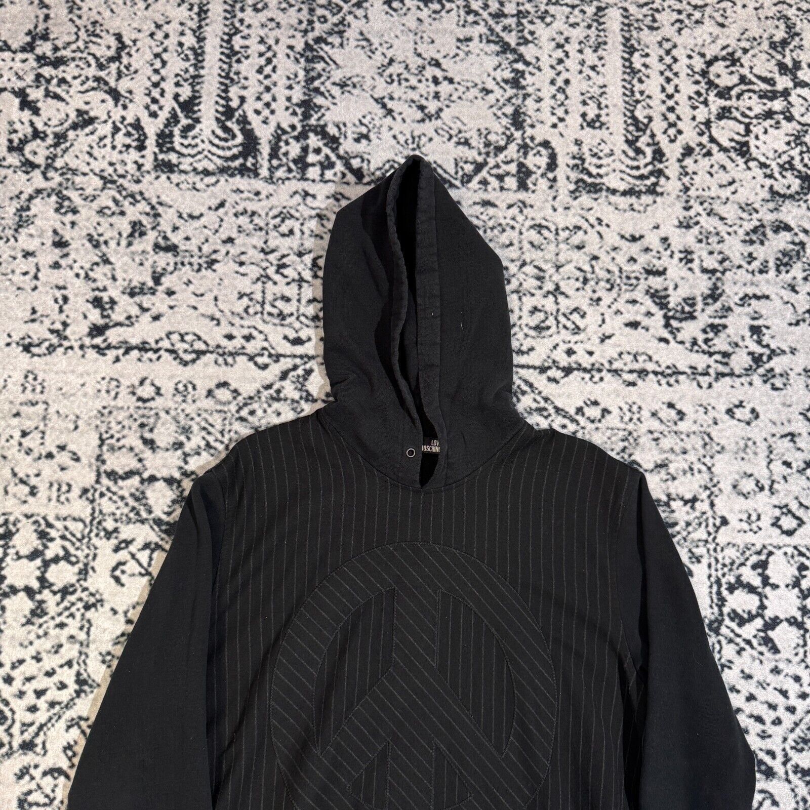 Moschino × Vintage Love Moschino Unisex Black Cotton Hoodie Size M Regular Fit Size US M / EU 48-50 / 2 - 7 Thumbnail