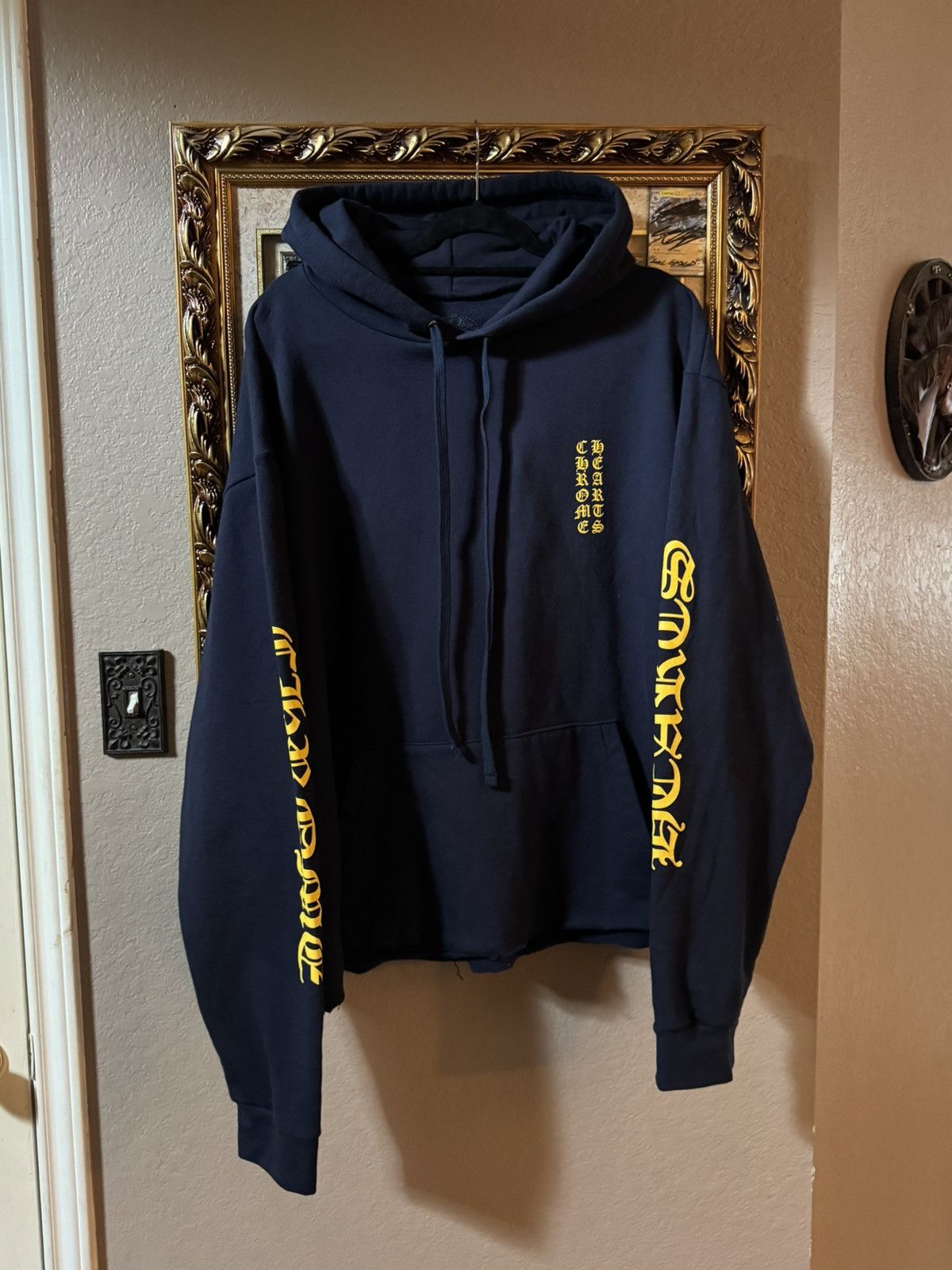 Chrome Hearts Chrome Hearts Navy Vertical Hoodie Size US XXL / EU 58 / 5 - 1 Thumbnail