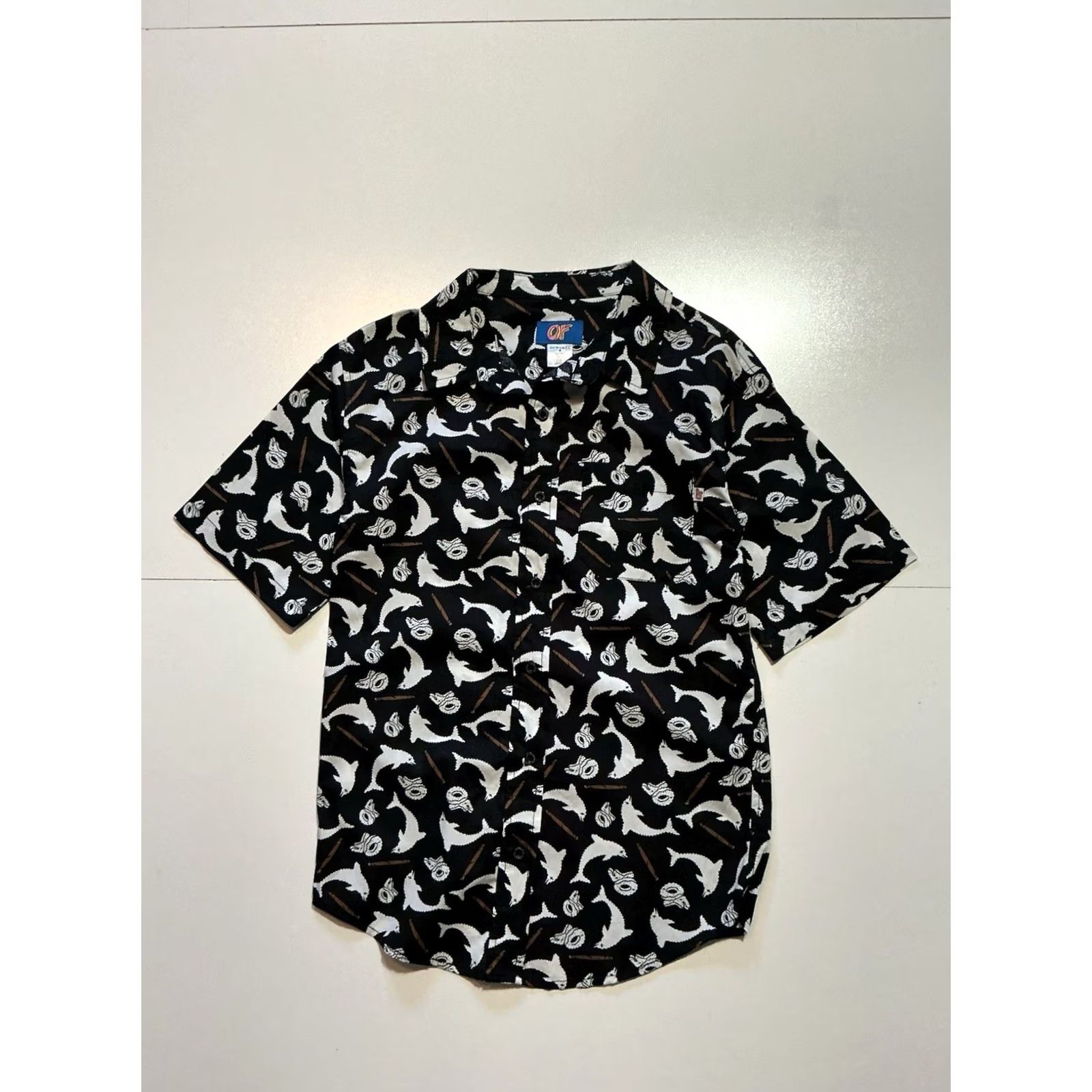Odd Future Odd Future OFWGKTA Jasper Dolphin Joint Blunt AOP S/S Button Shirt Sz S Mens Black Button Short Sleeve Shirt Size US S / EU 44-46 / 1 - 2 Thumbnail