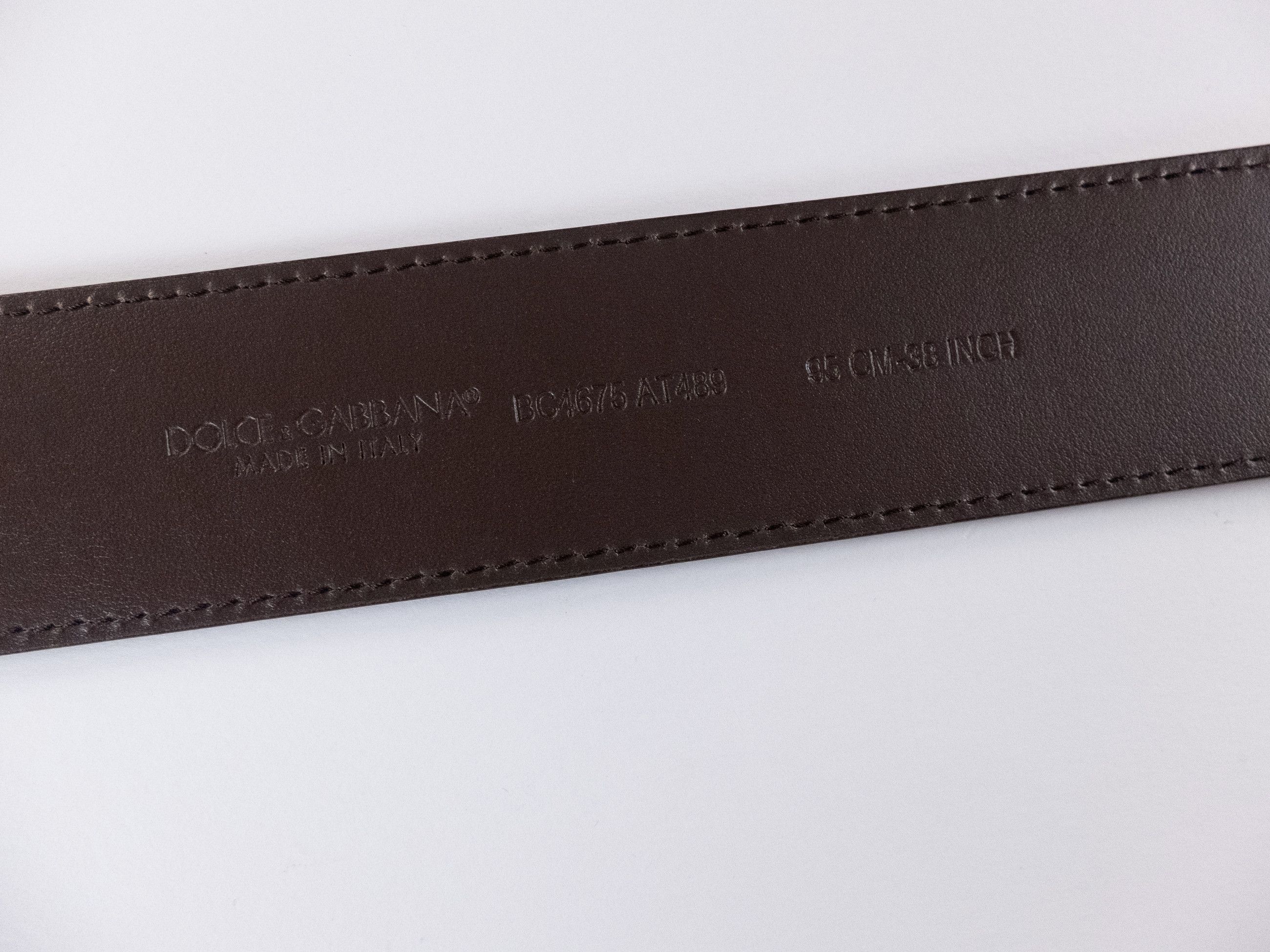 Dolce & Gabbana DOLCE & GABBANA brown DG buckle leather belt Size 95 Size 36 - 5 Thumbnail