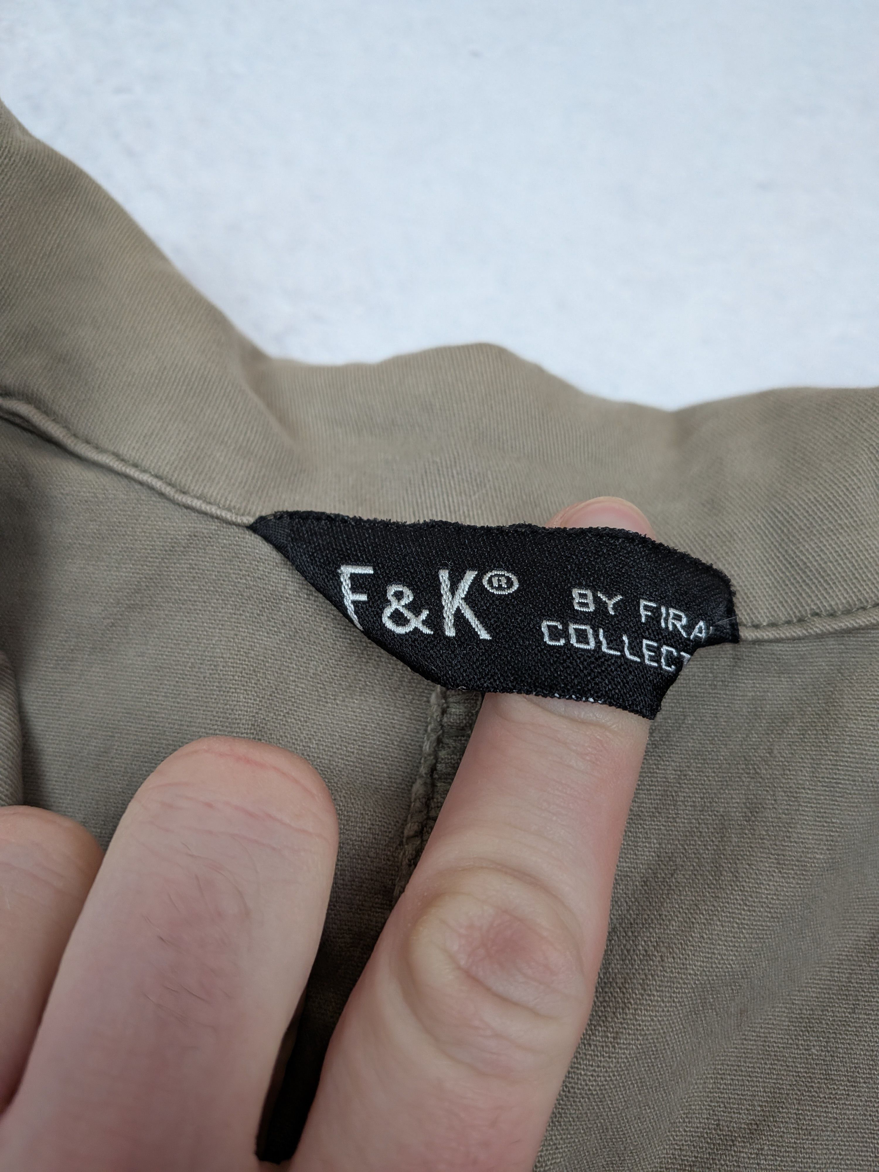 Other Khaki Cropped Blazer M | F&K Military Jacket | Y2K Fit Flare Size M / US 6-8 / IT 42-44 - 6 Thumbnail