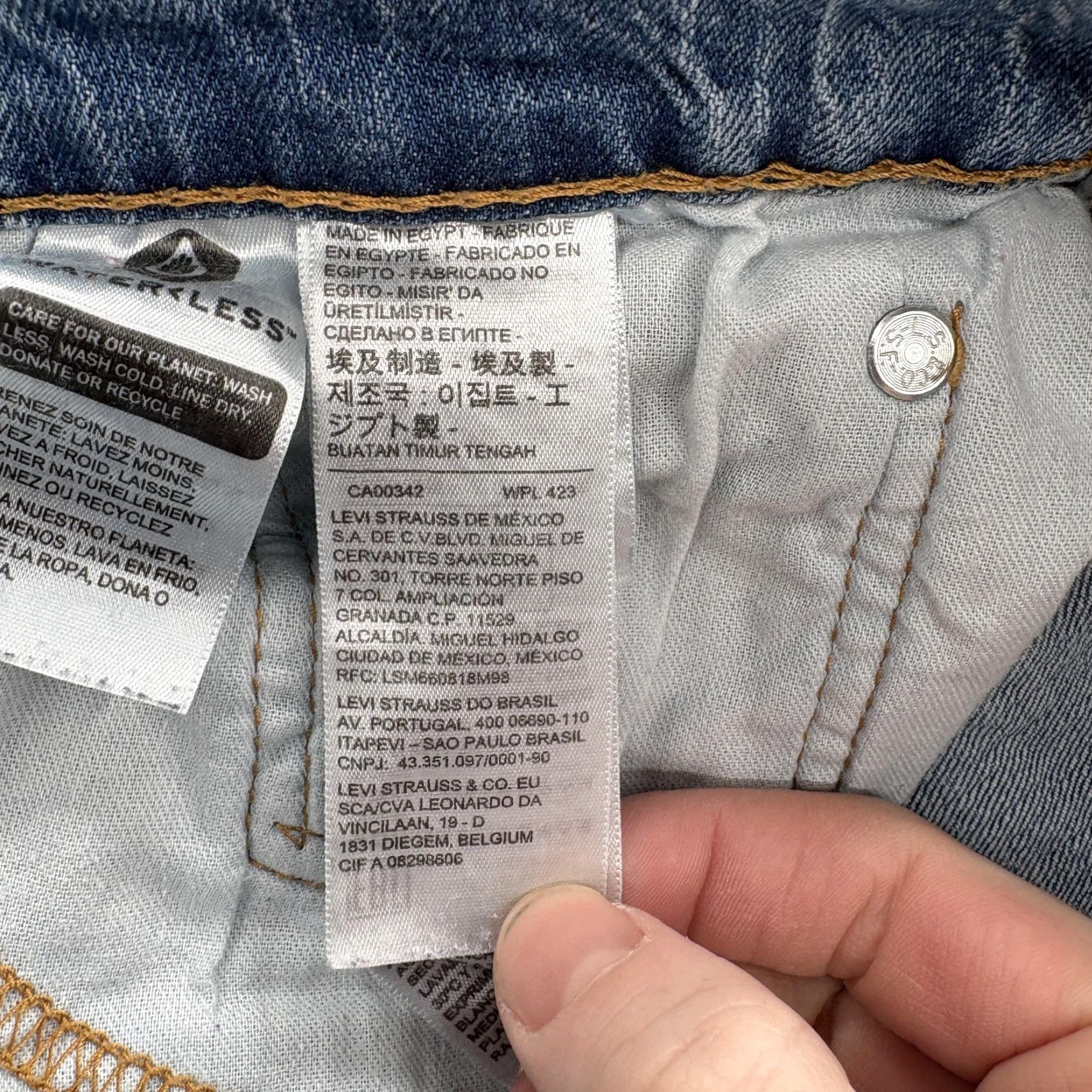 Levi's Levi's 505 Jeans Mens 40x32 Blue Medium Wash Regular Straight Stretch Denim Pants Size US 40 / EU 56 - 4 Thumbnail