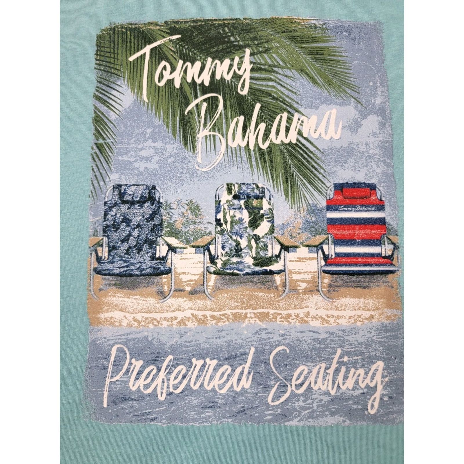 Tommy Bahama Tommy Bahama Shirt Mens Medium Blue Short Sleeve Graphic Tee 100% Cotton Size US M / EU 48-50 / 2 - 2 Thumbnail