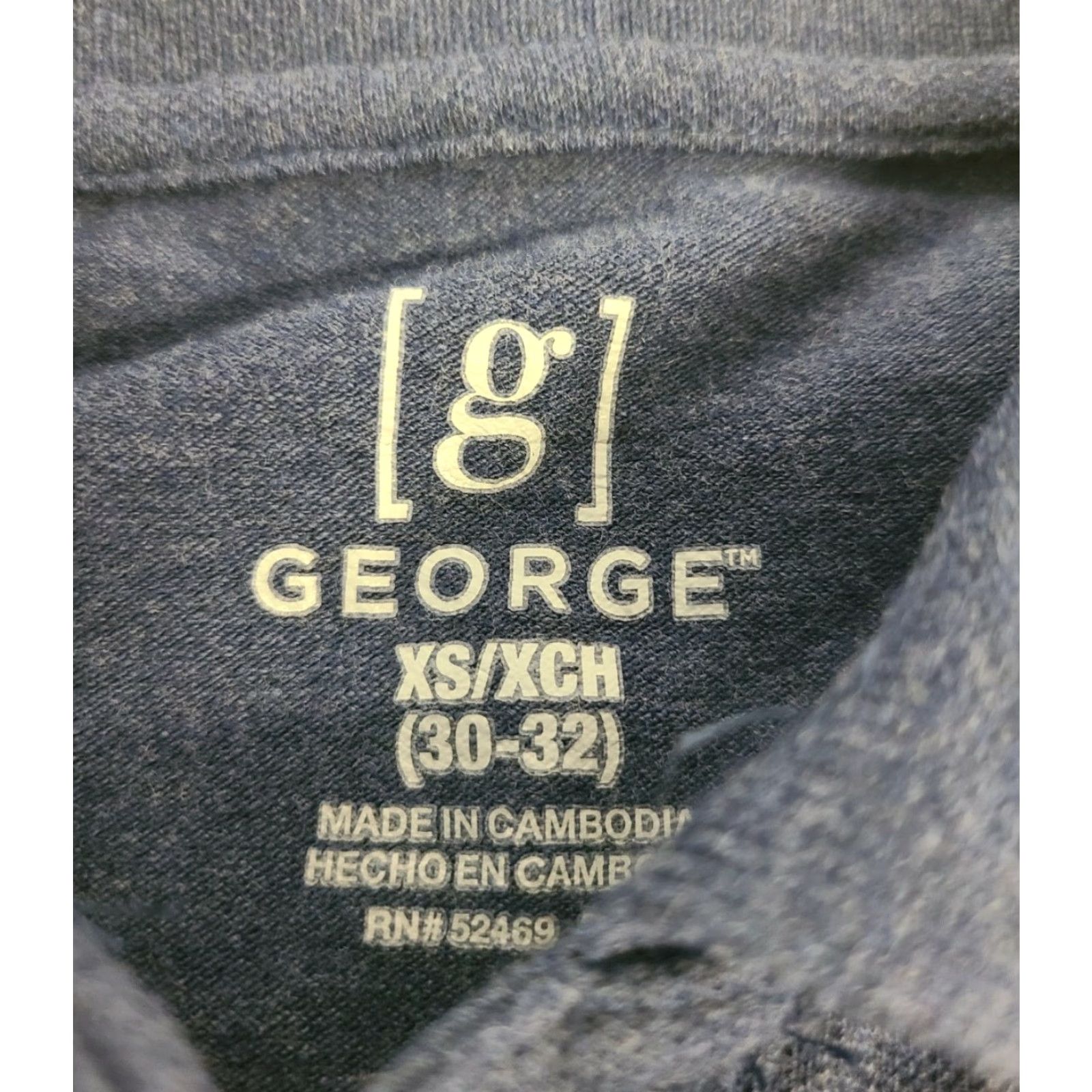 George George Polo Shirt Mens XS Short Sleeve Blue Stretch Size US XS / EU 42 / 0 - 2 Thumbnail